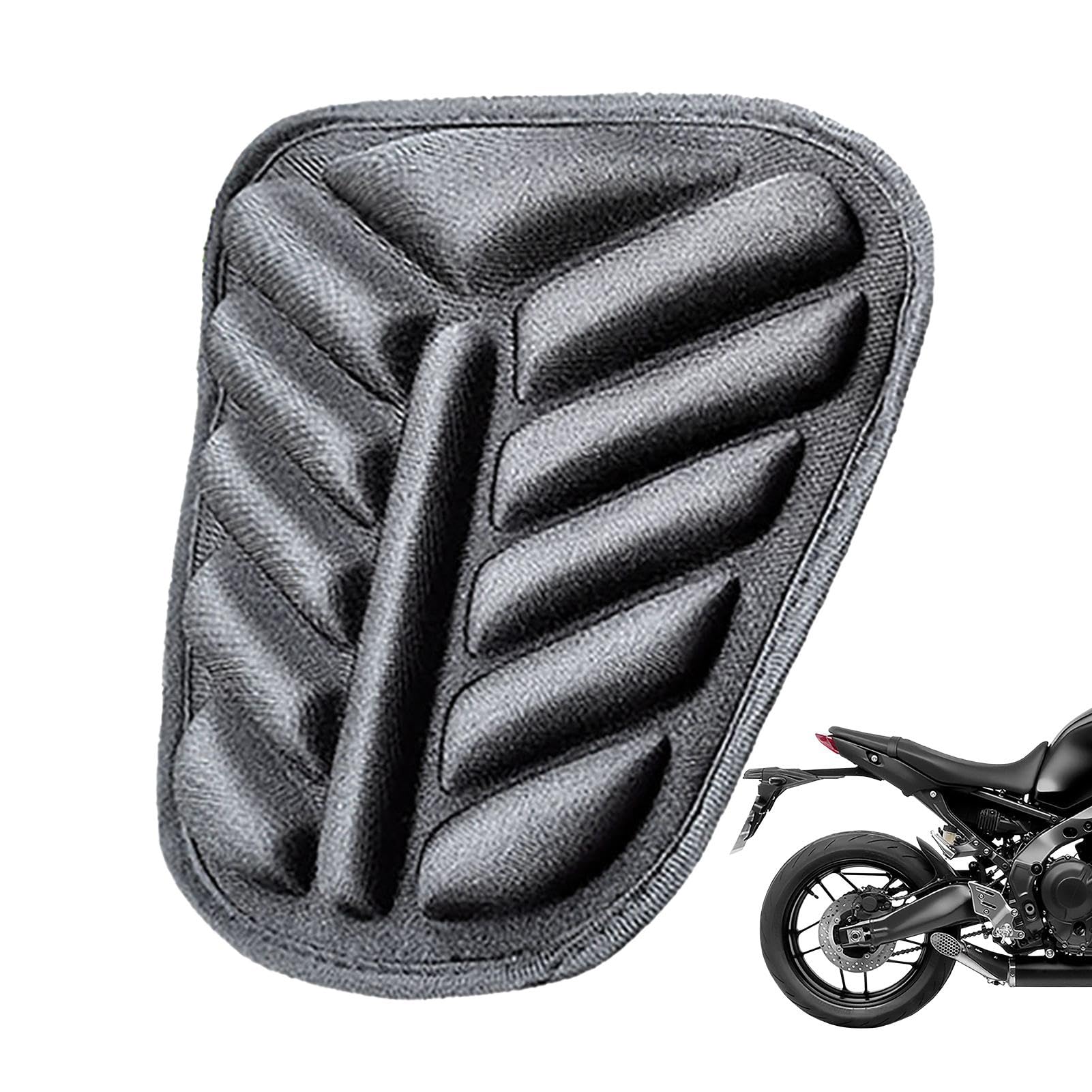 Coussin de siège de moto en gel | Coussin de siège passager de moto | respirant et absorbant les chocs | Coussinets universels en nid d'abeille doux pour les longs trajets
