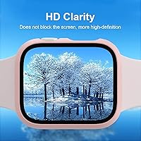 Vista 5 de Pack de 6 fundas para Apple Watch Series 3/2/1 de 38mm con protector de pantalla de vidrio templado, BHARVEST Funda protectora de PC duro resistente