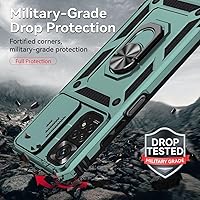 Vista 7 de Funda para Redmi Note 11 (4G)/Redmi Note 11S con protector de pantalla de vidrio templado y cubierta de cámara deslizante, anillo magnético Soporte