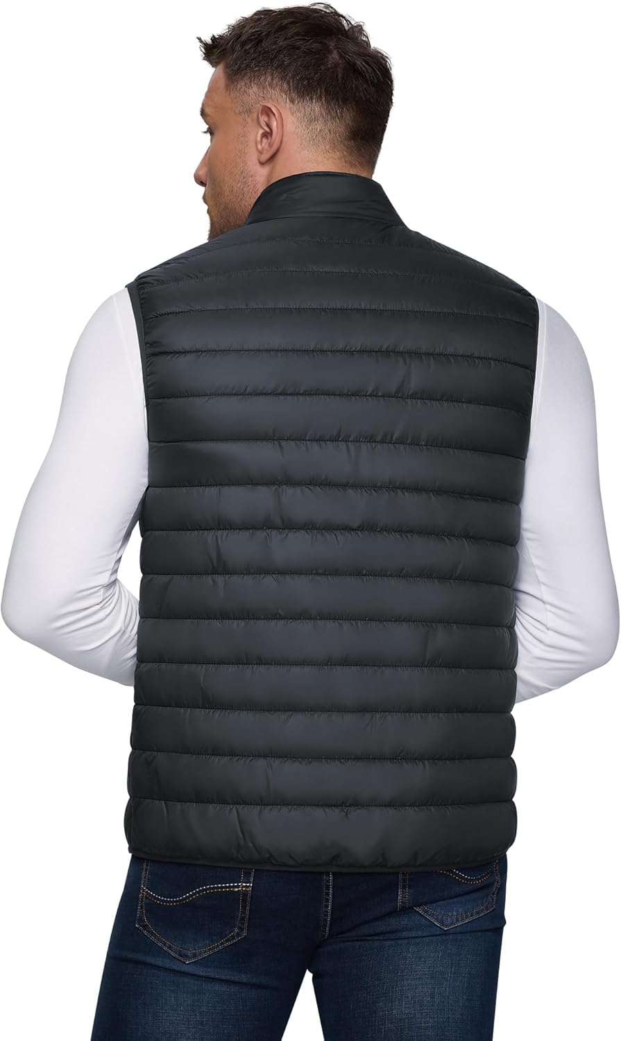 Outdoor Ventures Men's Lightweight Puffer Vest Outerwear Warm Quilted Sleeveless Packable Winter Jacket for Hiking Running - Image 5