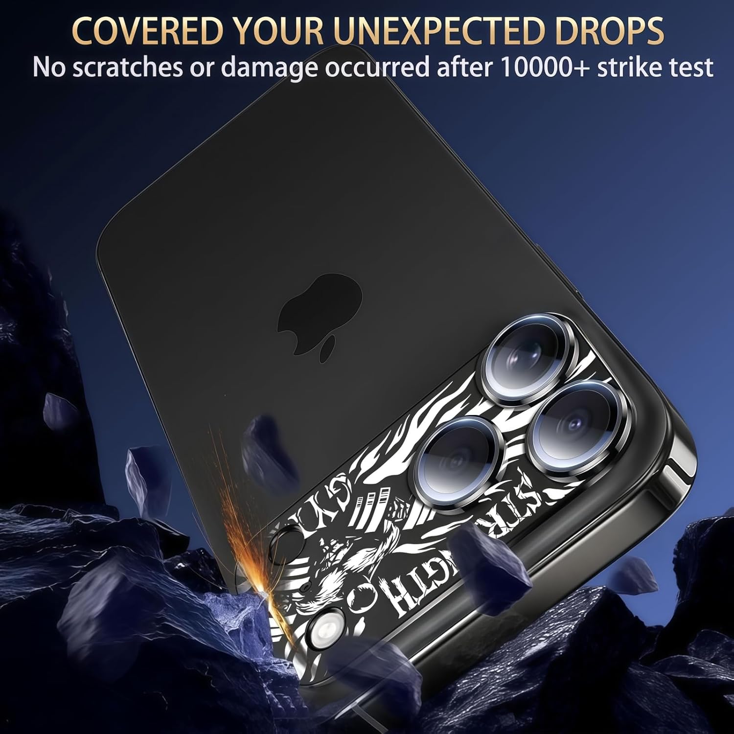 Strength for iPhone 17 Pro Max Camera Lens Protector - [12FT Shatterproof Military Grade] [Strong Adsorption] 9H+ Tempered Glass Camera Screen Full Protective Cover Case Friendly (black) - Image 6