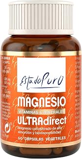 Magnesio Estado Puro | Bisciglinato de Magnesio 1200mg + Marino 675mg | 60 Cápsulas (1 Mes) | Máxima Absorción Sin Molestias Digestivas | Energía, Cla