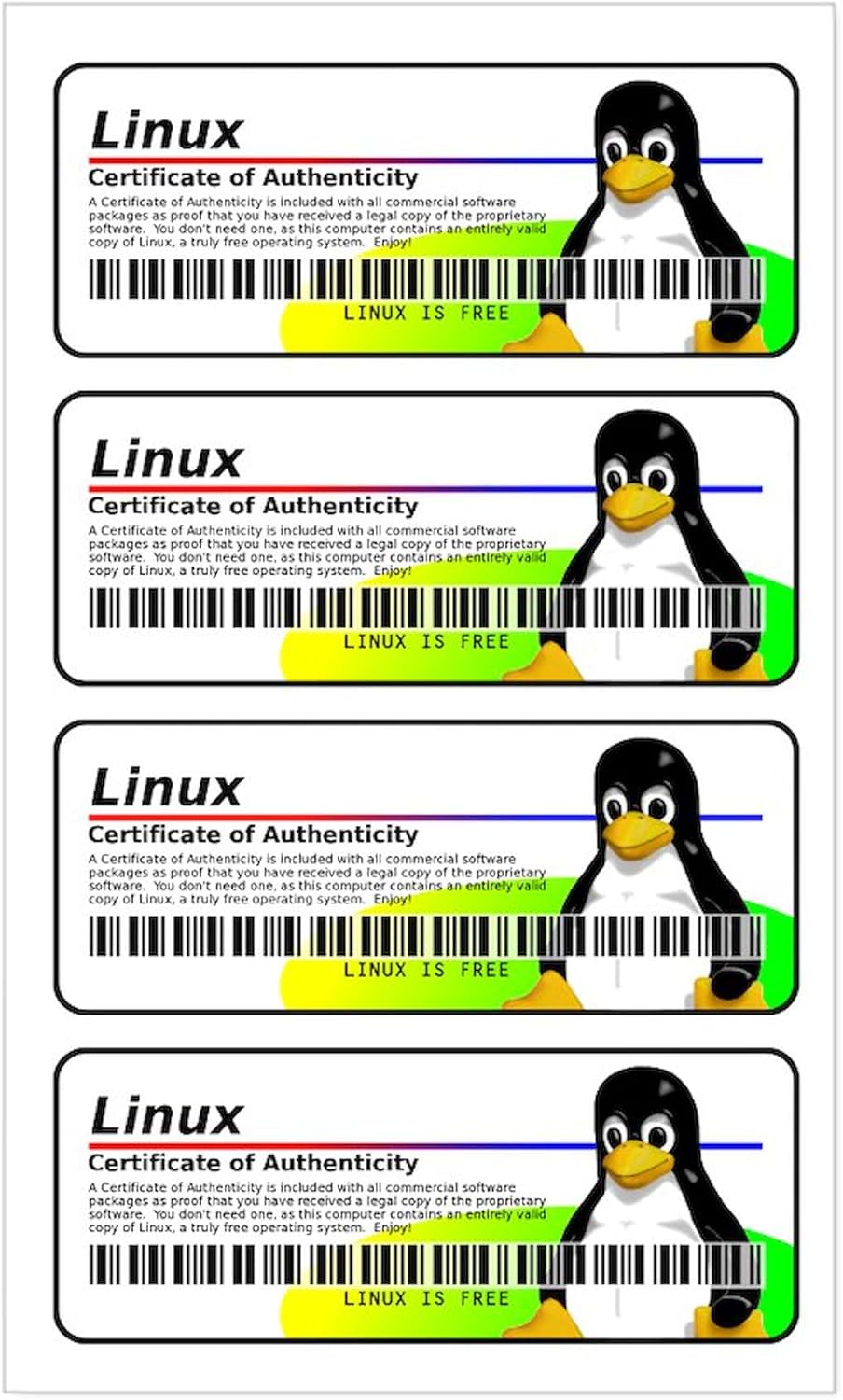 CafePress Linux Coa Rectangle Sticker Rectangle Bumper Sticker Car Decal