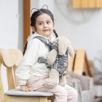 GAGAKU Porteur de Poupées Bébés, Renaissance Porteur pour Bébés pour Filles, Porteur bébé pour Jouets pour Enfants avec Straps réglables - gris