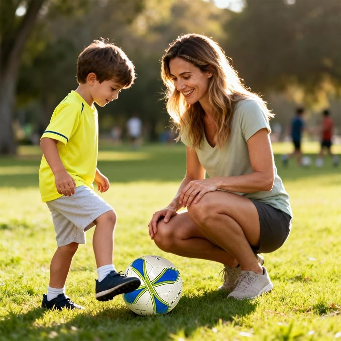 Balón de fútbol Aoneky tamaño 3 con bomba miniatura 2