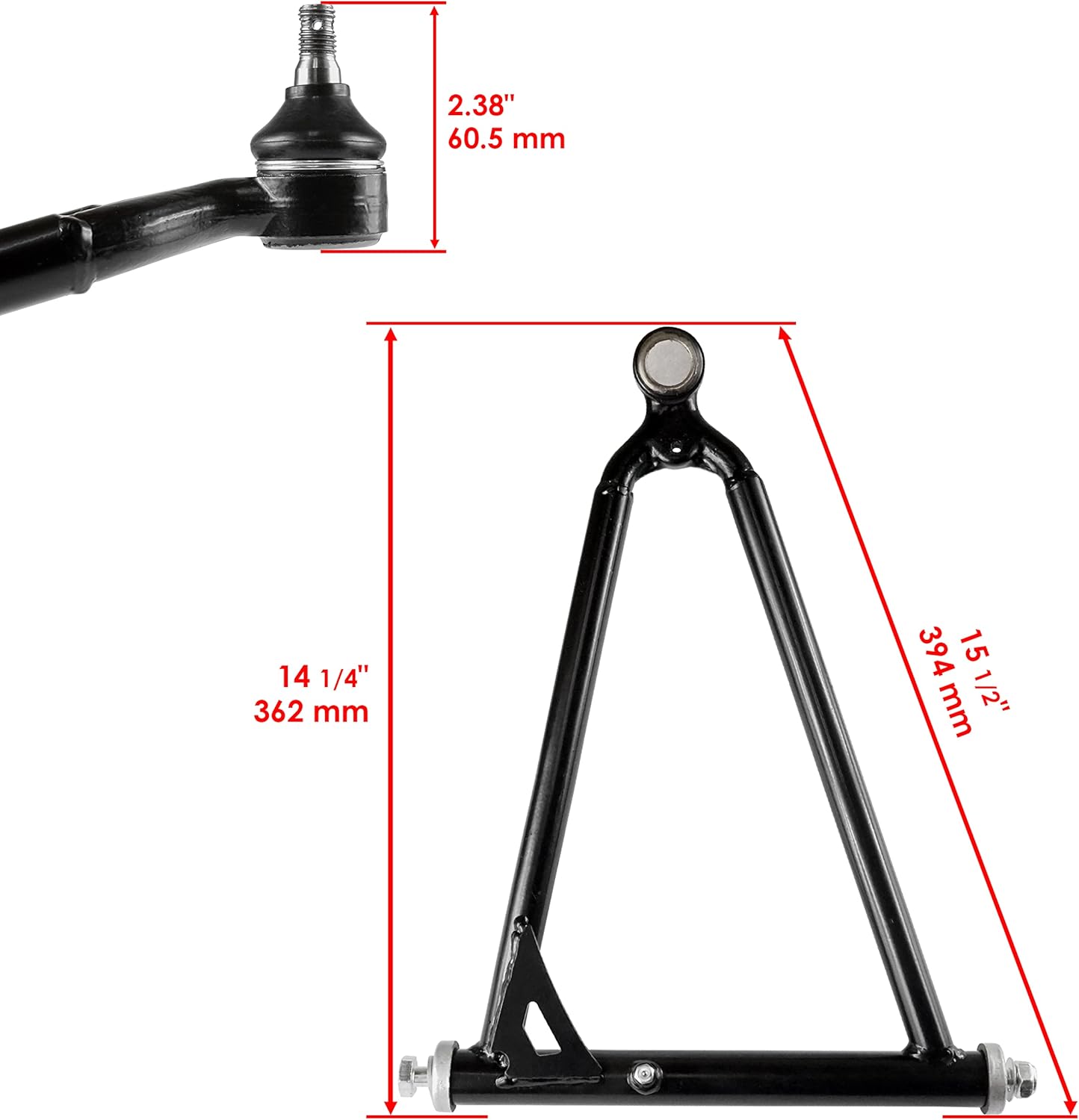 Caltric Front Upper Left And Right A-Arm Compatible with Yamaha Raptor 660R 660 R Yfm660 R 2001-2005