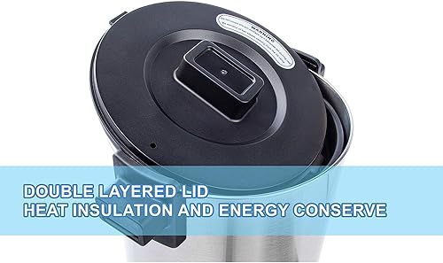 Miniatura 34 de SYBO RCMO15S-8C - Cafetera de percolar de acero inoxidable de calidad comercial Urna de agua caliente con capacidad para 40 tazas para hostelería, 8