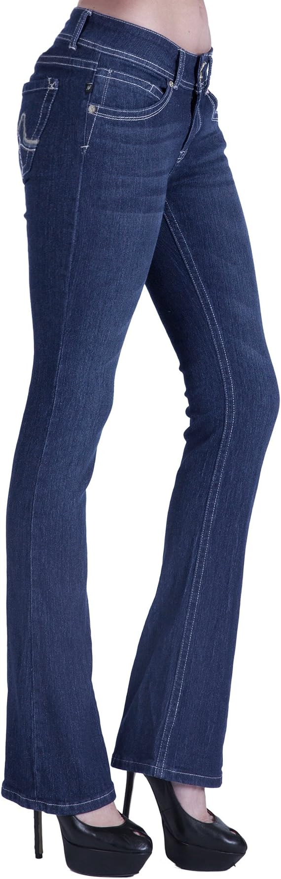 naafii Women's Totally Shaping Stretch Bootcut Jean Luscious Curvy Basic Denim Jeans