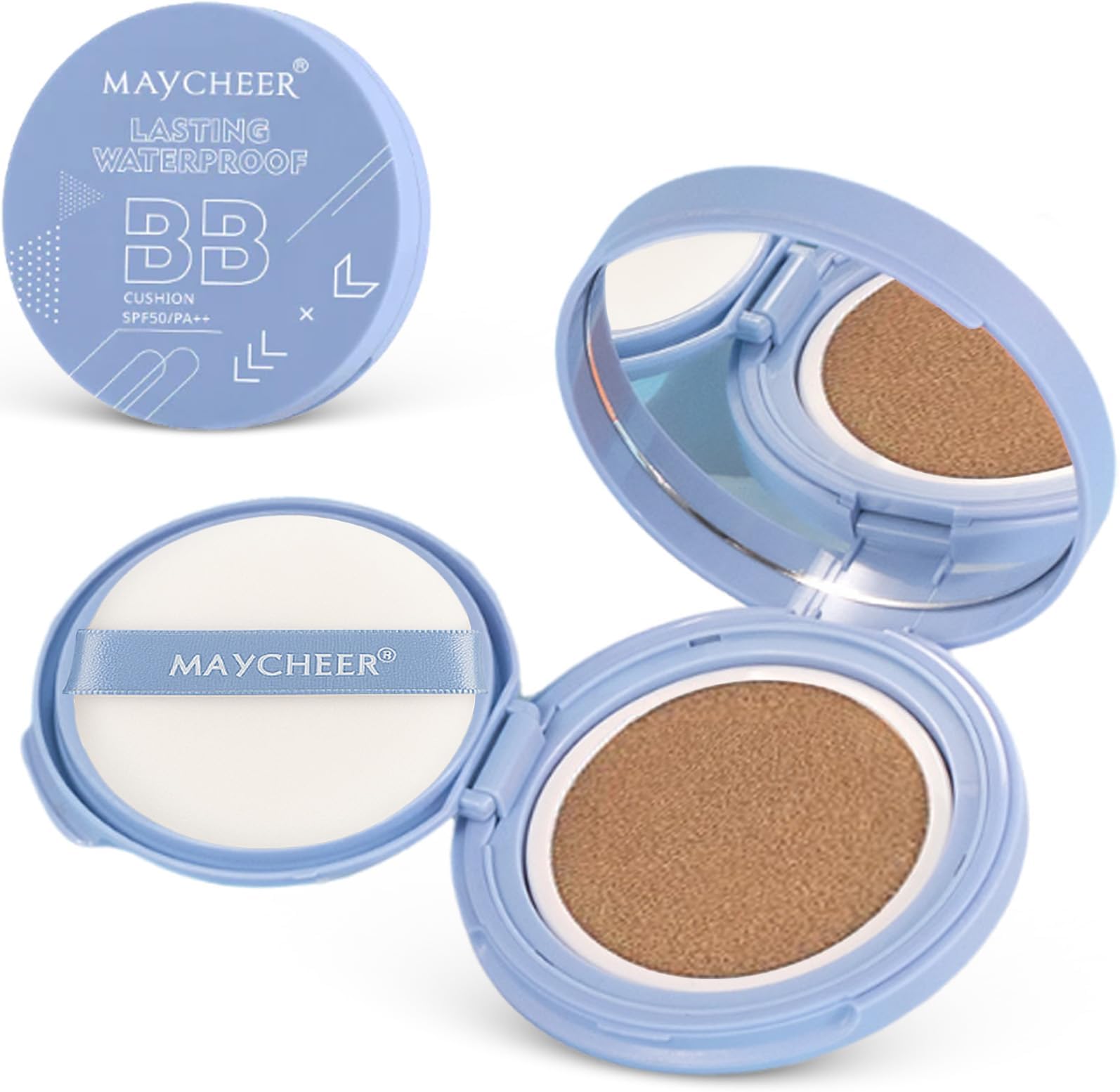 Maycheer Powder Makeup - Coverage Foundation Evens Skin Tone, Help Improve Skin Texture (#03 DARK COM-PLEXION)