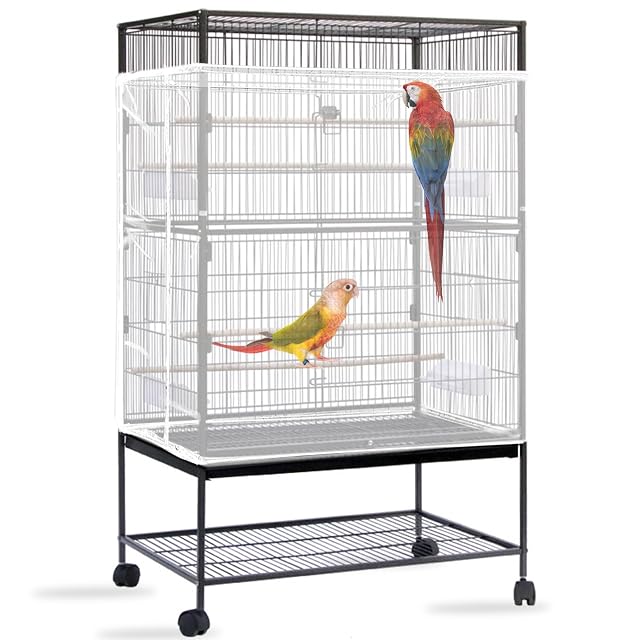 Yepper Cubierta de Jaula para Pájaros, Recolector de Semillas, Cubierta Grande para Jaula de Pájaros