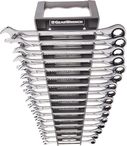 GEARWRENCH XL Ratcheting Combination Metric Wrench Set 16 Pc., 12 Point - 85099