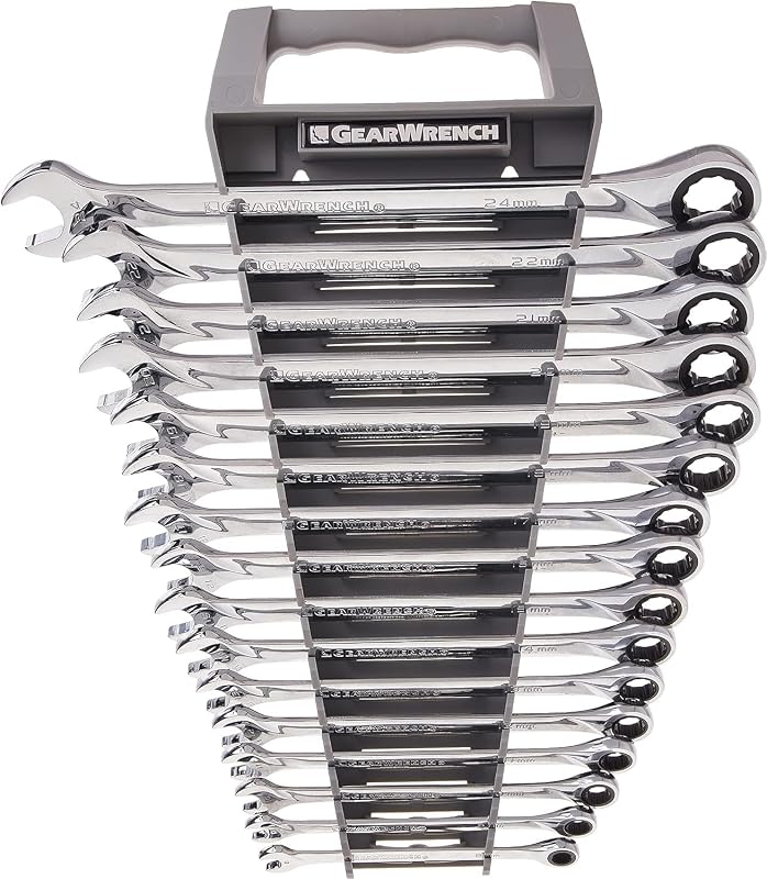 XL Ratcheting Combination Metric Wrench Set 16 Pc., 12 Point - 85099
