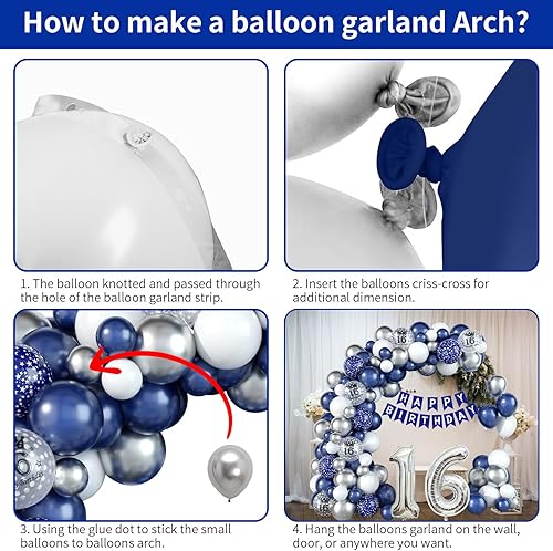 Vista 49 de Decoraciones de cumpleaños número 18 para niños, globos negros y dorados, kit de arco de guirnalda con el número 18, globo de confeti de papel