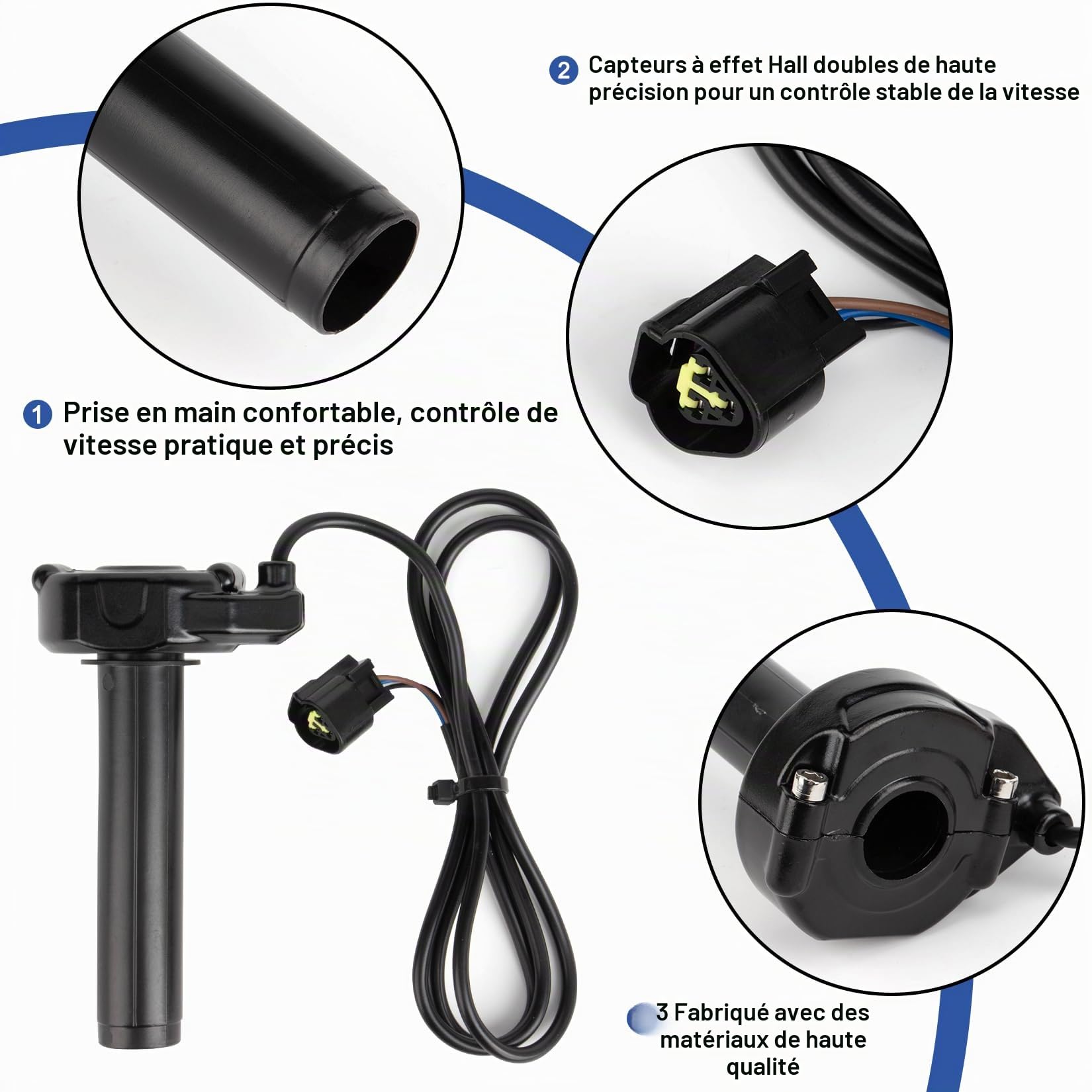 PSLER Poignées d'accélérateur pour vélos électriques sur-Ron Light Bee X/S, Moto Twist pour sur-Ron, accélérateur de vélo électrique pour Segway X160 X260