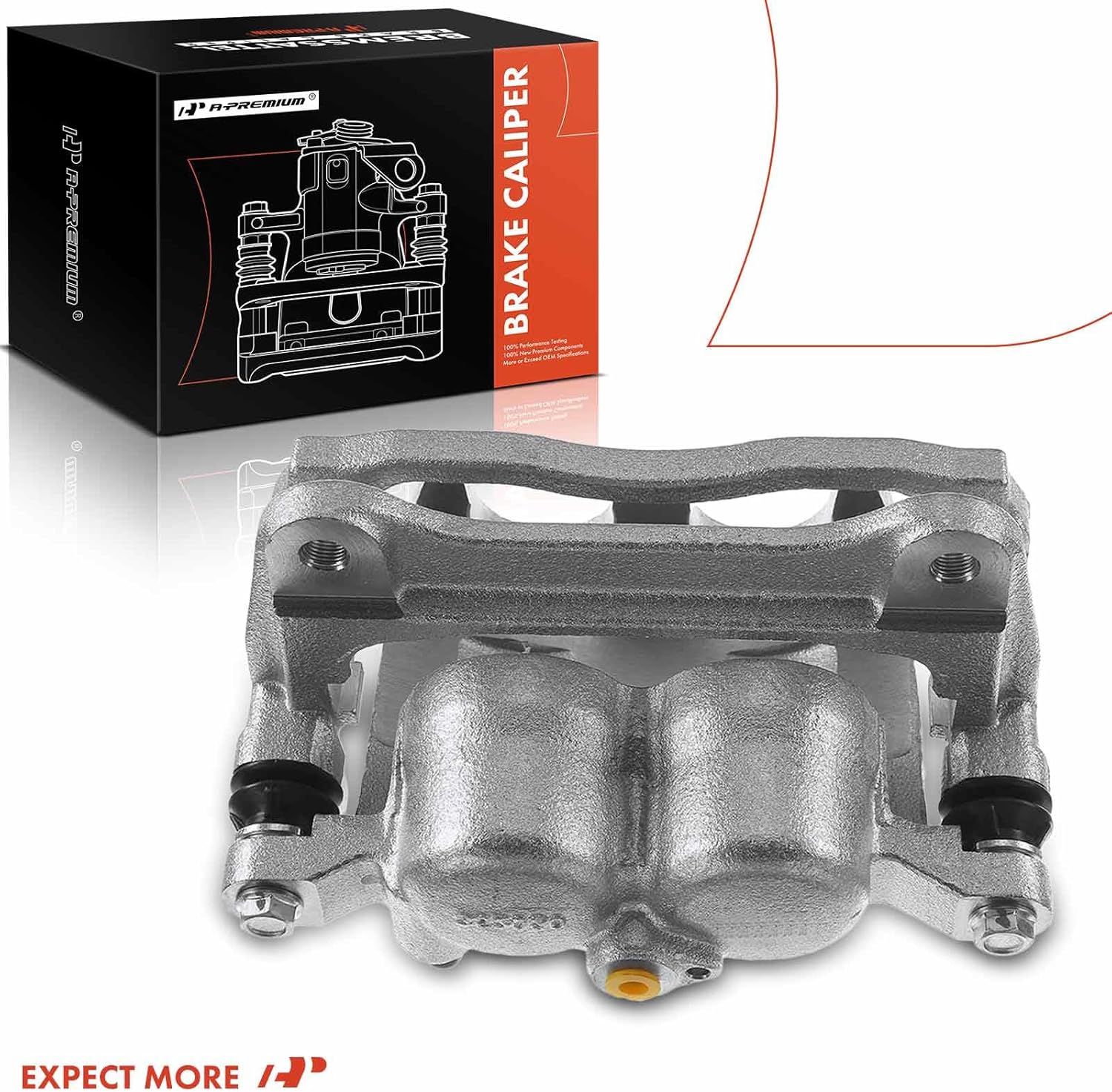 A-Premium Disc Brake Caliper Assembly with Bracket Compatible with Select Toyota Models - Venza 2009-2016 - Front Right Passenger Side