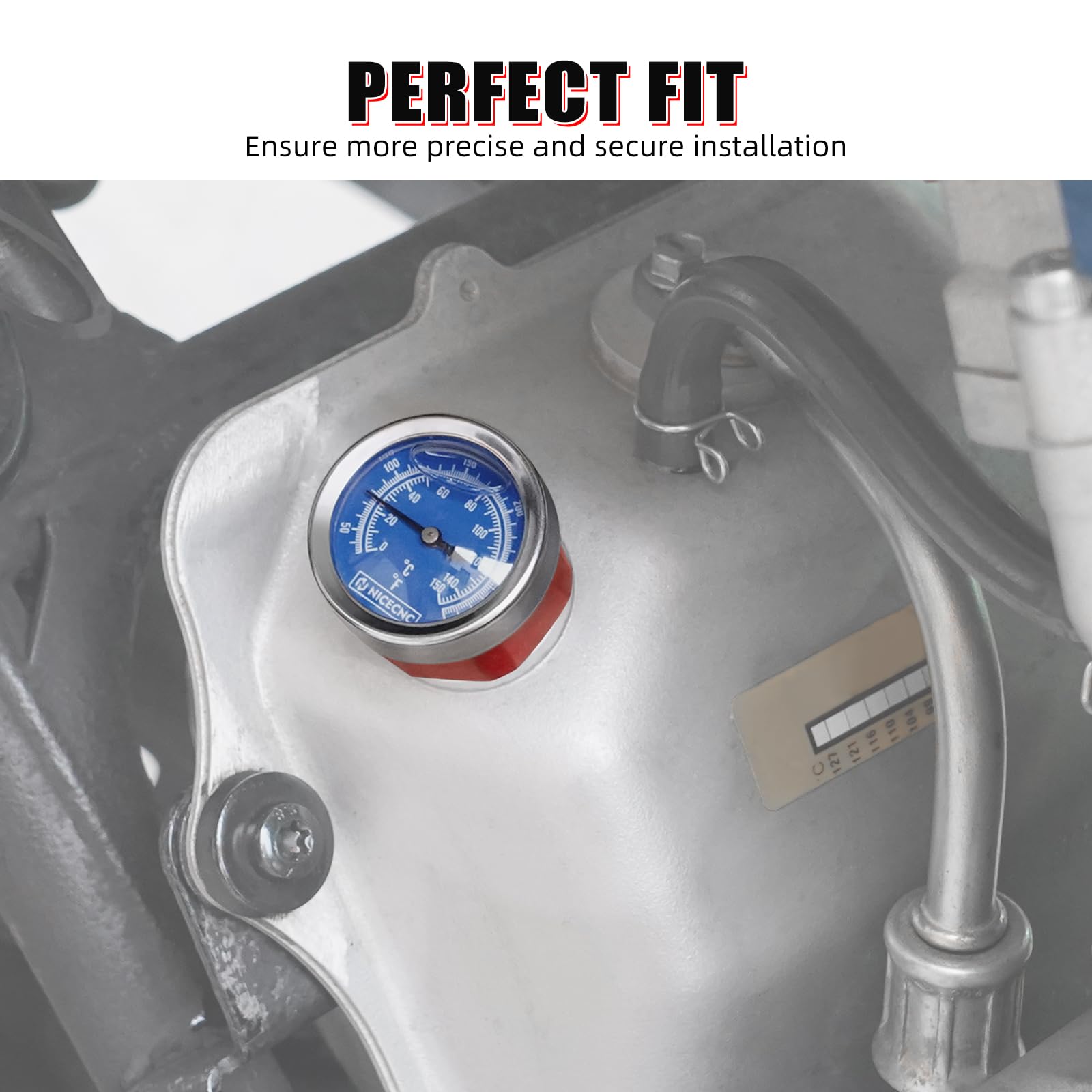 NICECNC Varilla de Aceite con Indicador de Temperatura Compatible with Yamaha Raptor 700 2006 2007 2008 2009 2010 2011 2012 2013 2014-2024, 700R 2006-2020 2021 2022 2023 2024, 700R SE 2010-2024 Azul
