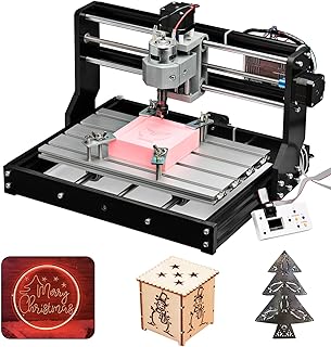 Genmitsu CNC 3018-PRO Router Kit GRBL Control 3 Axis Plastic Acrylic PCB PVC Wood Carving Milling Engraving Machine with Offline Controller, XYZ Working Area 300 x 180 x 45mm