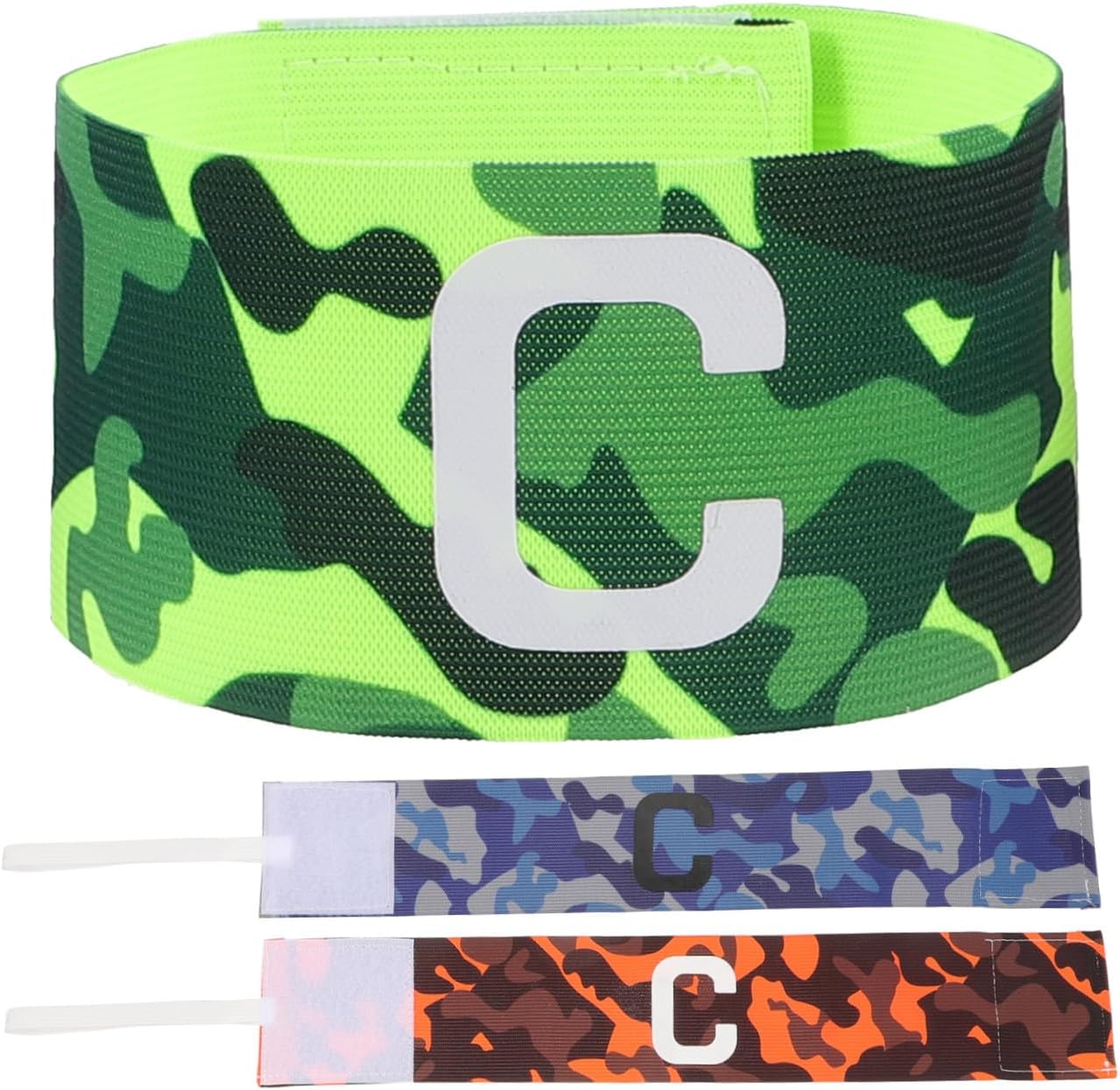 BESPORTBLE 3pcs Football Captain Arm Bands Soccer Captain Armbands for Adults Boys and Girls Portable Comfortable Breathable Professional