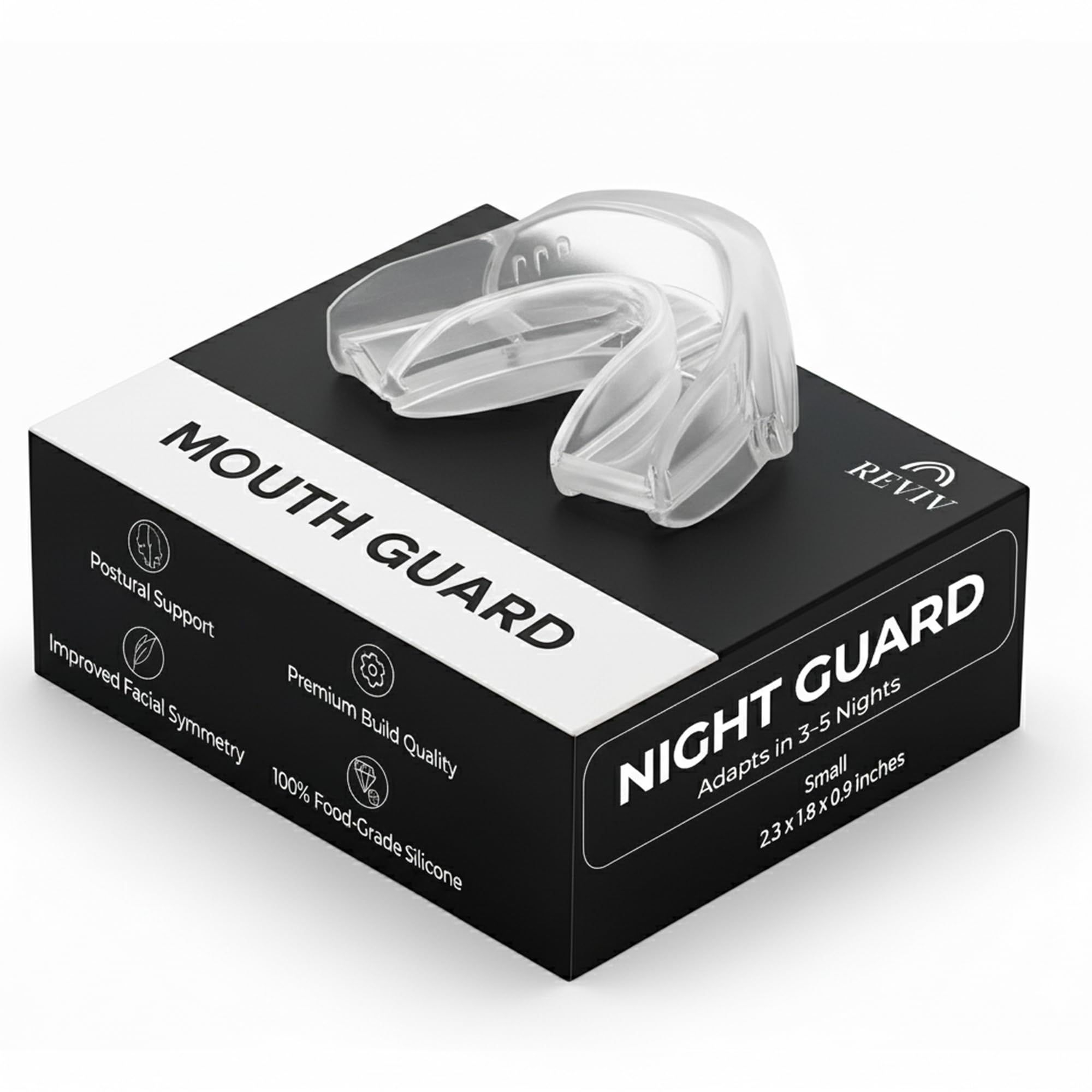 Reviv R1 Mouth Guard for Grinding Teeth at Night Food-Grade Silicone Night Guard Bite Guard for Teeth Clenching