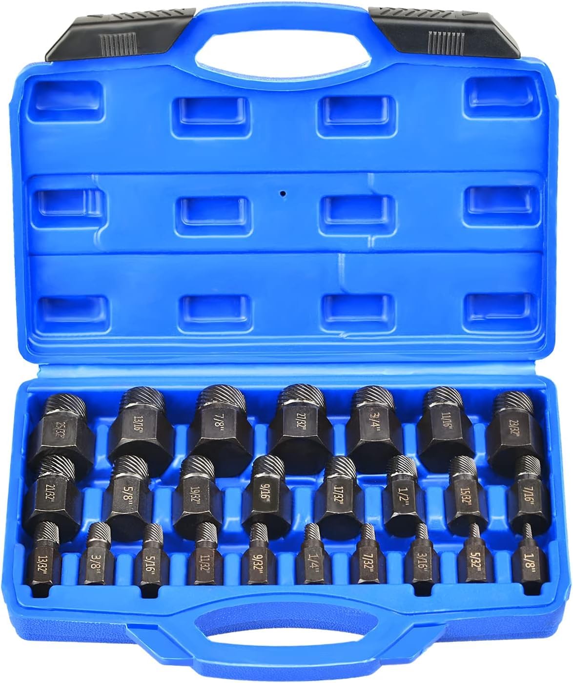 VENEKETY 25Pcs Screw Extractor Set, Hex Head Multi-Spline Easy Out Bolt ...