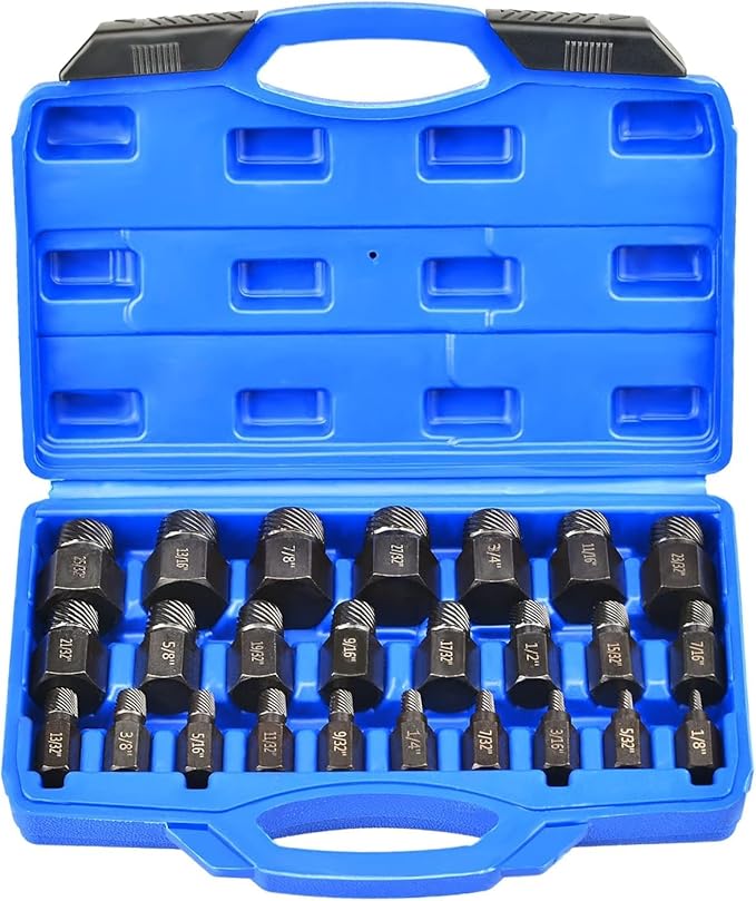25Pcs Screw Extractor Set, Hex Head Multi-Spline Easy Out Bolt ...