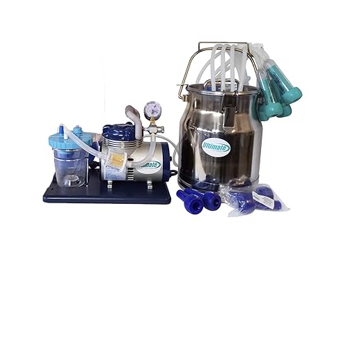 Ordeñador eléctrico para cabras, vacas y ovejas. (acero inoxidable de 2.6 galones)