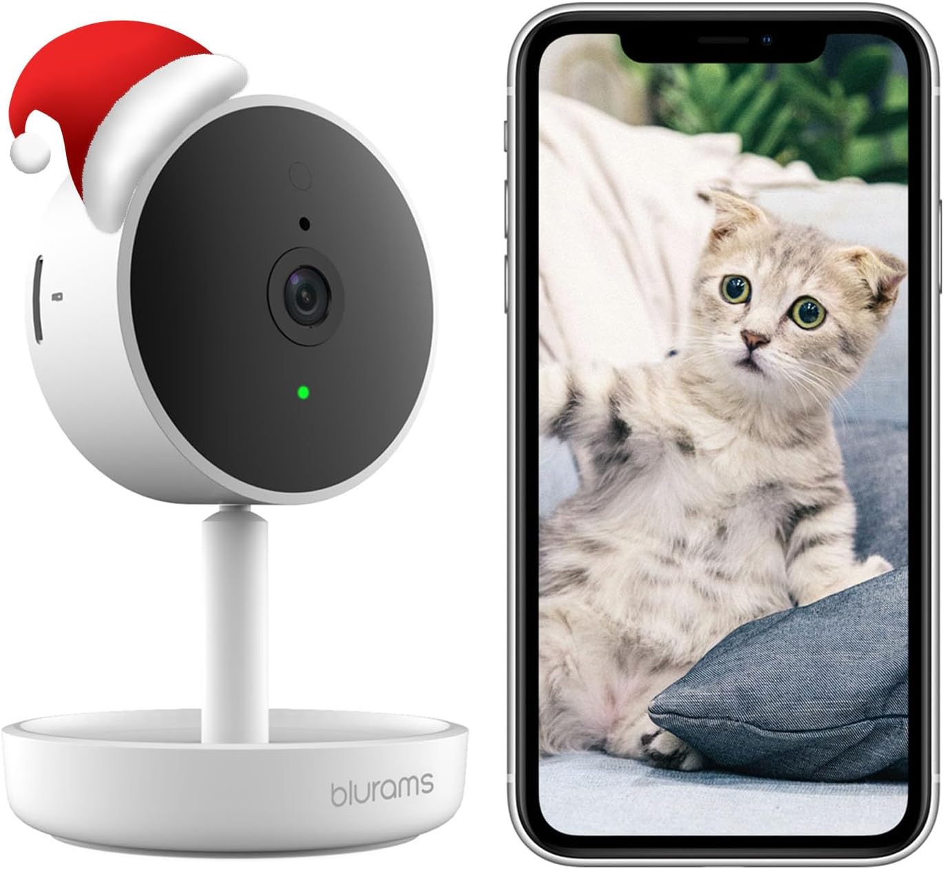 Blurams Home Pro Security Camera 1080p FHD | w/ 2-Way Audio and Siren Alarm, Smart Human/Sound Detection, Person Alerts, Night Vision | Cloud/Local Storage Available | Works with Alexa / Google Assistant