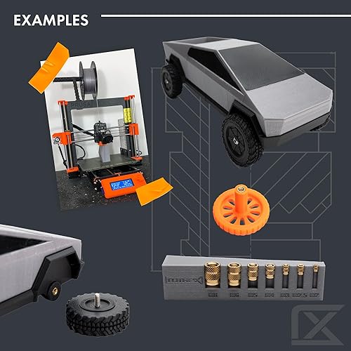 Miniatura 7 de ruthex Insertos roscados M4  50 piezas RX-M4x8.1 juego de calor de latón para piezas de plástico  Tuercas moleteadas métricas  Inserta por calor en