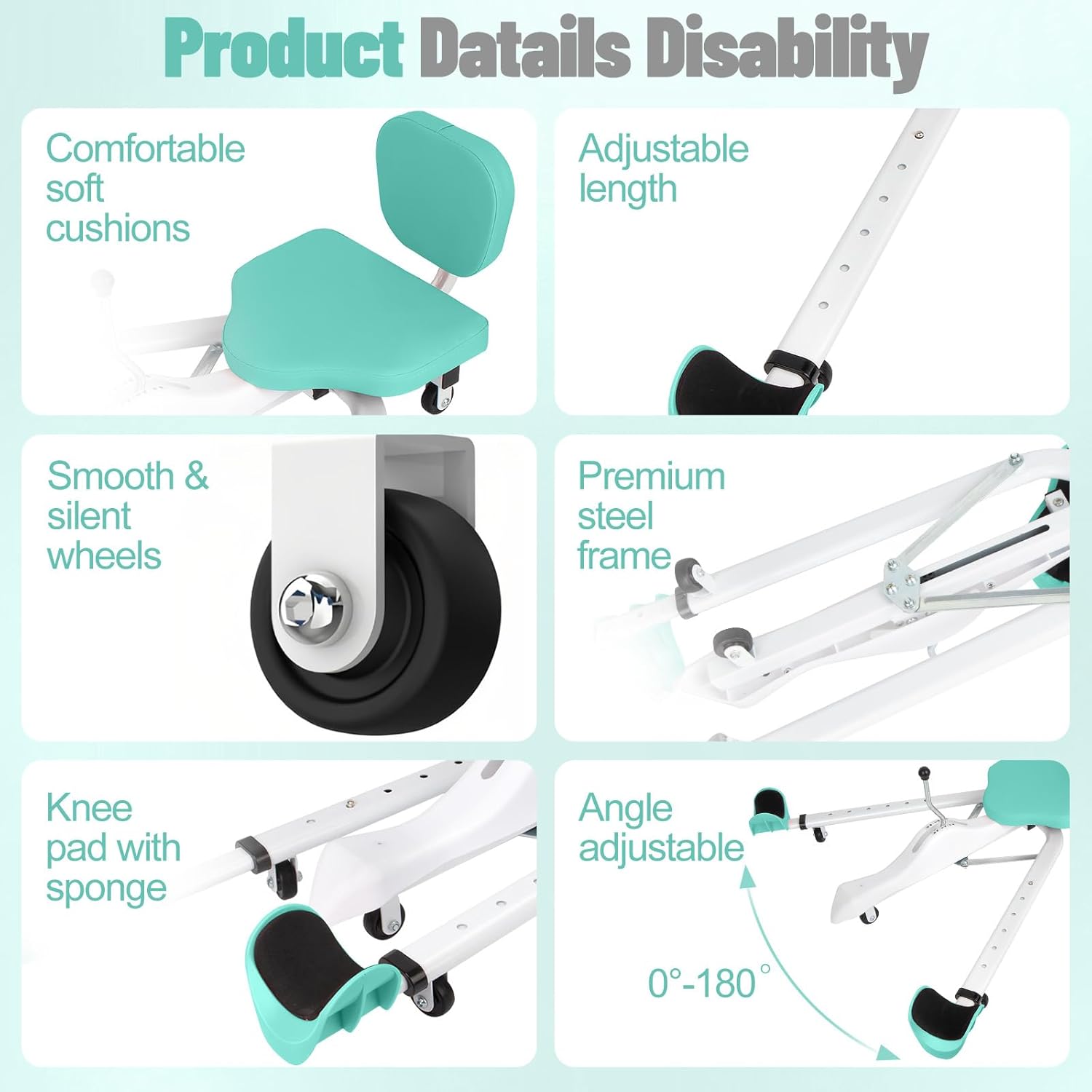 Leg Stretcher Split Machine with Backrest, Adjustable 0-190° Splits Trainer for Flexibility, 330lb Capacity Stretching Equipment for Ballet Yoga Dance Gymnastics, Home Gym Fitness Equipment