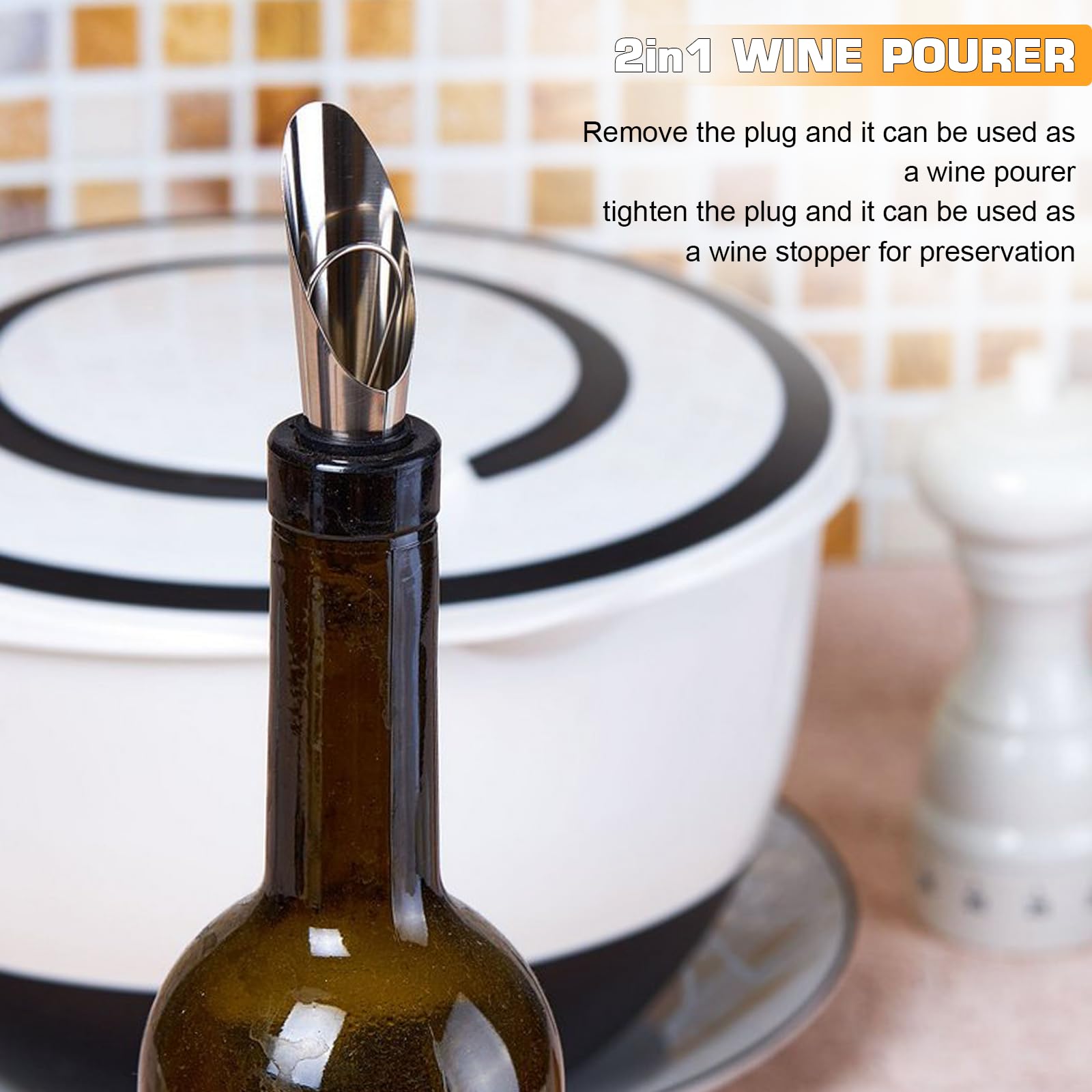 Set di Accessori da Vino a Forma di Bottiglia di Vino, Set di cavatappi, Set Regalo di Accessori per Il Vino, Set di apribottiglie, Set di Sommelier del Vino con apribottiglie (Red bottle001)