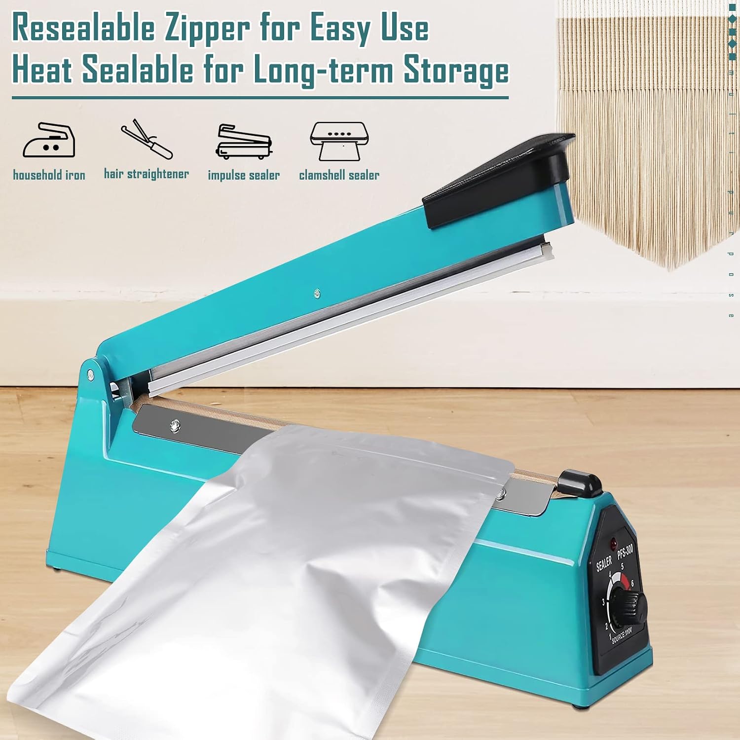 ANZNKU Mylar Bags for Food Storage 50 Pcs, 4x6" Resealable Pouch image 4