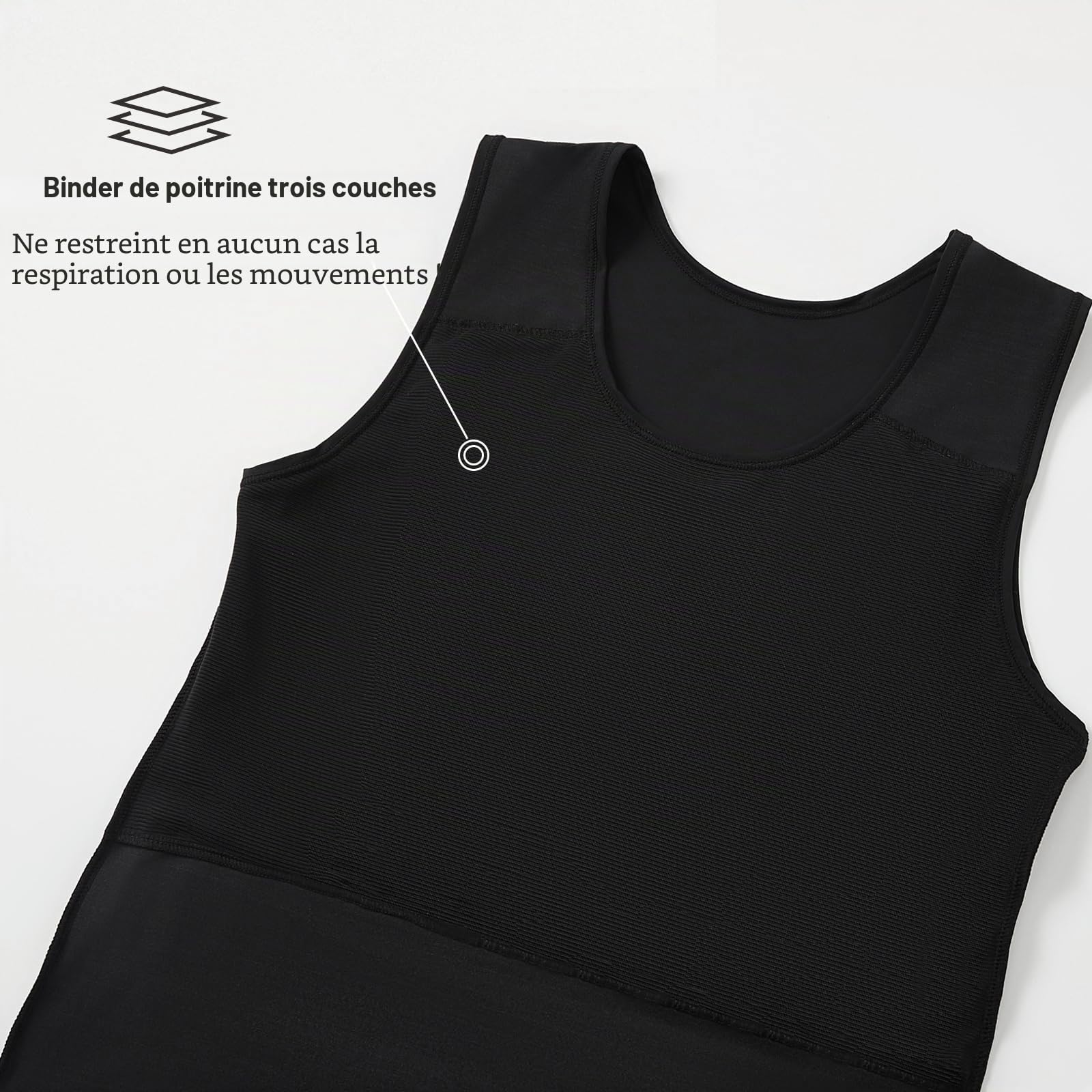 GCTBL Trans Binder FTM Transgender Demi Binder de Poitrine Pour Femmes Respirant Chest Binder