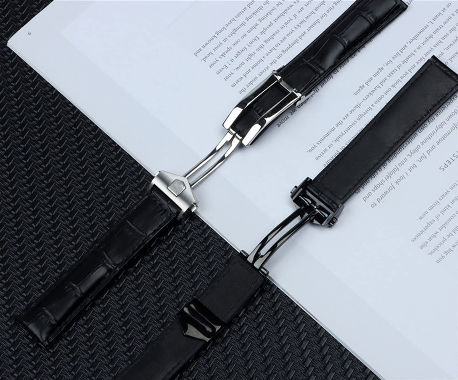 Bransoletka z prawdziwej skóry bydlęcej pasek do zegarka 20 mm 22 m do paska z metką dla Heuer CARRERA Monaco AQUARACER pasek do zegarka składana klamra, 22mm Black Buckle, Agat