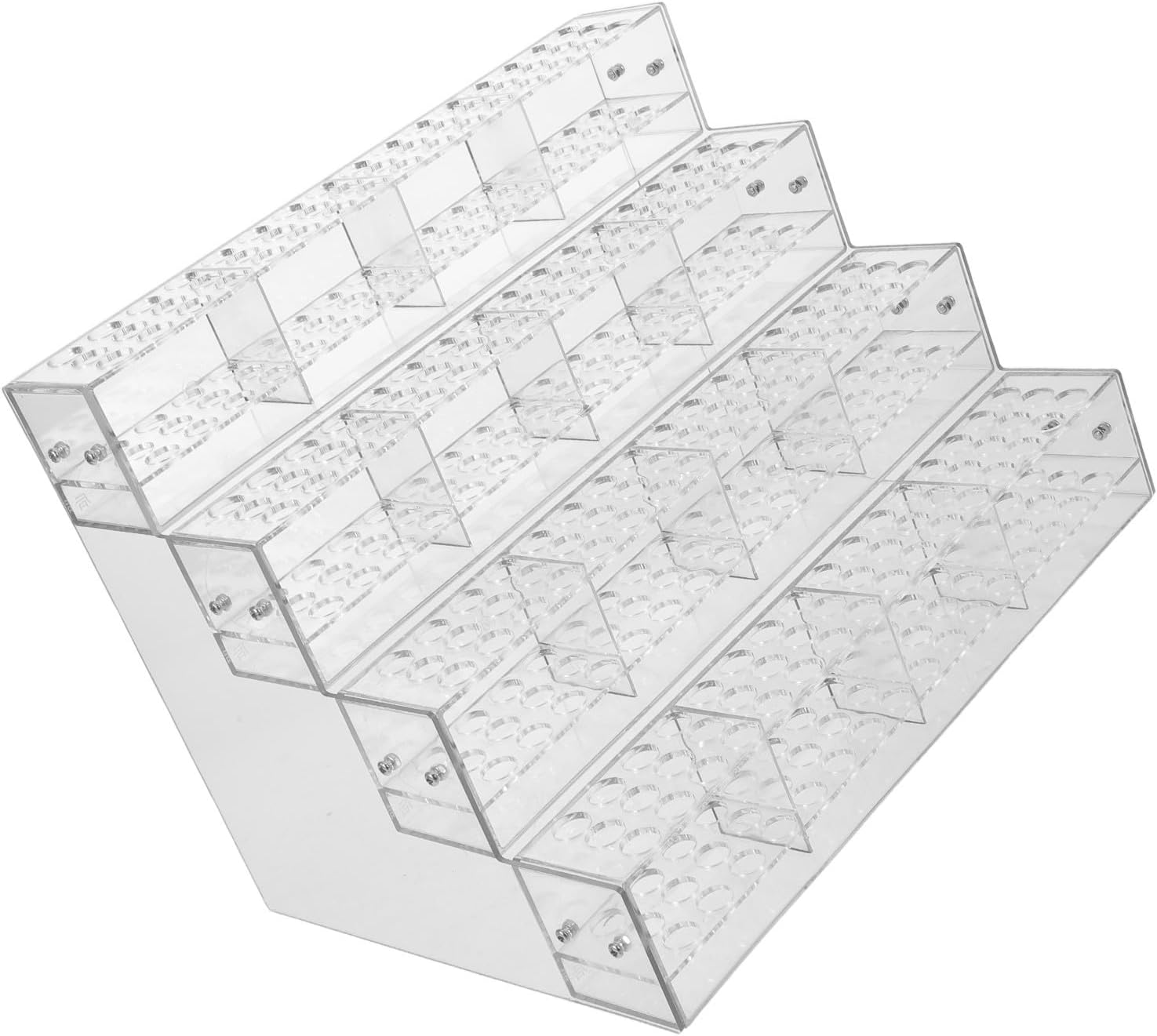 192-slots Desk Pen Stand Organizer with 4-tier Multilayer Pet Design, Sturdy Marker and Pencil Holder Rack for School and Office Use