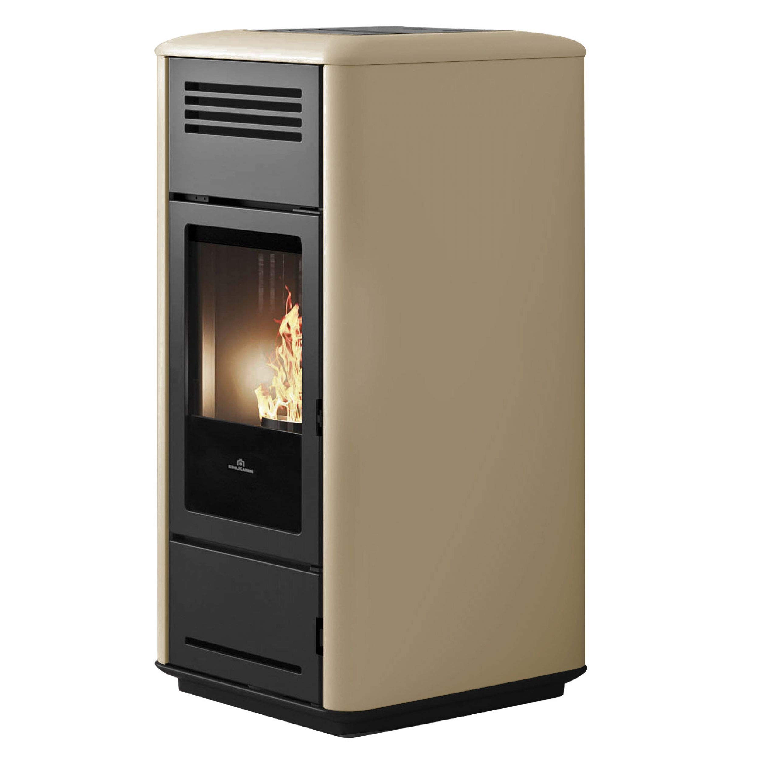 Edilkamin 809200 Milla H 12 Stufa a pellet in ceramica pergamena A++