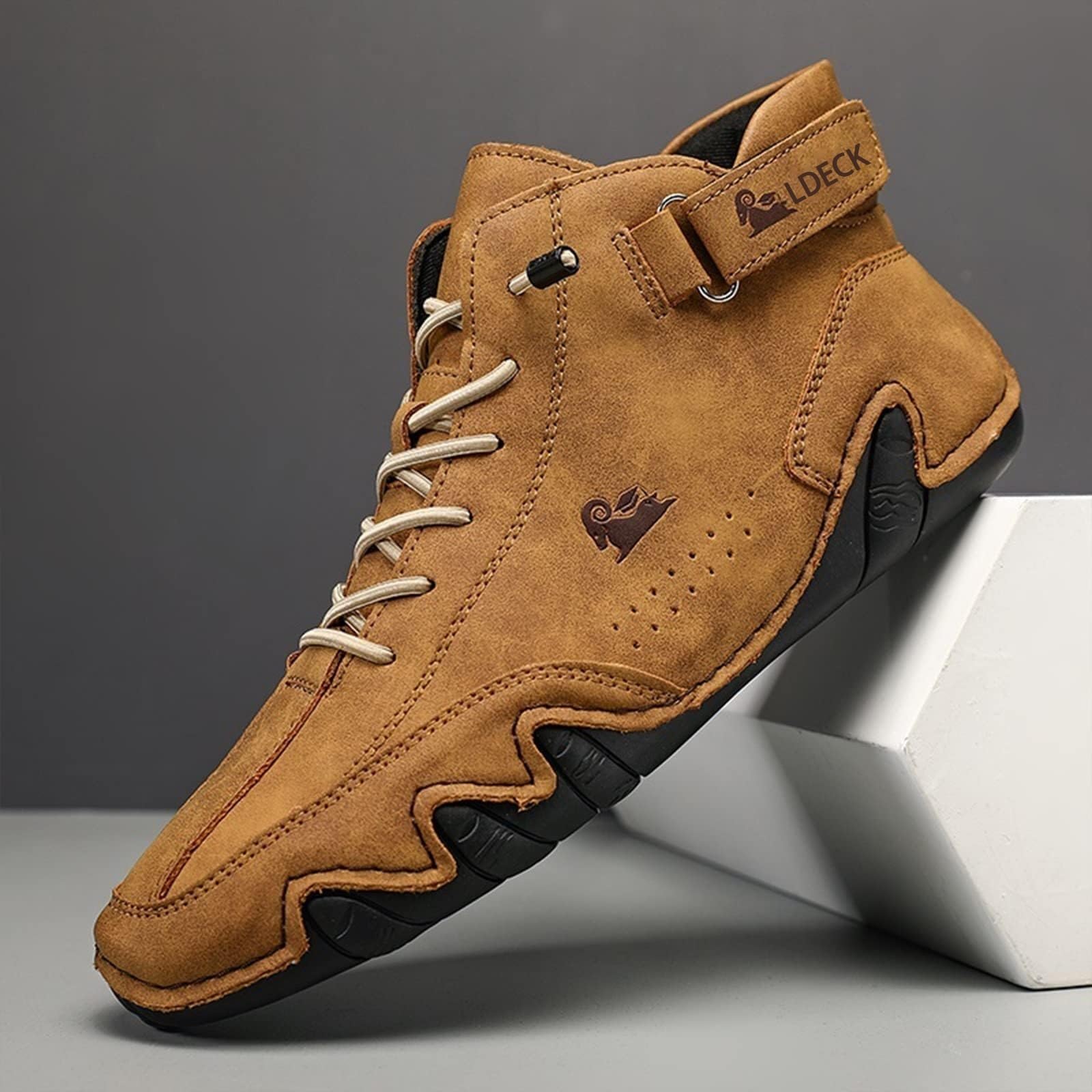Handmade Leather Beck Shoes Chukka Boots Mens Beck Shoes Adjustable Leather for Men Slip  main image 3