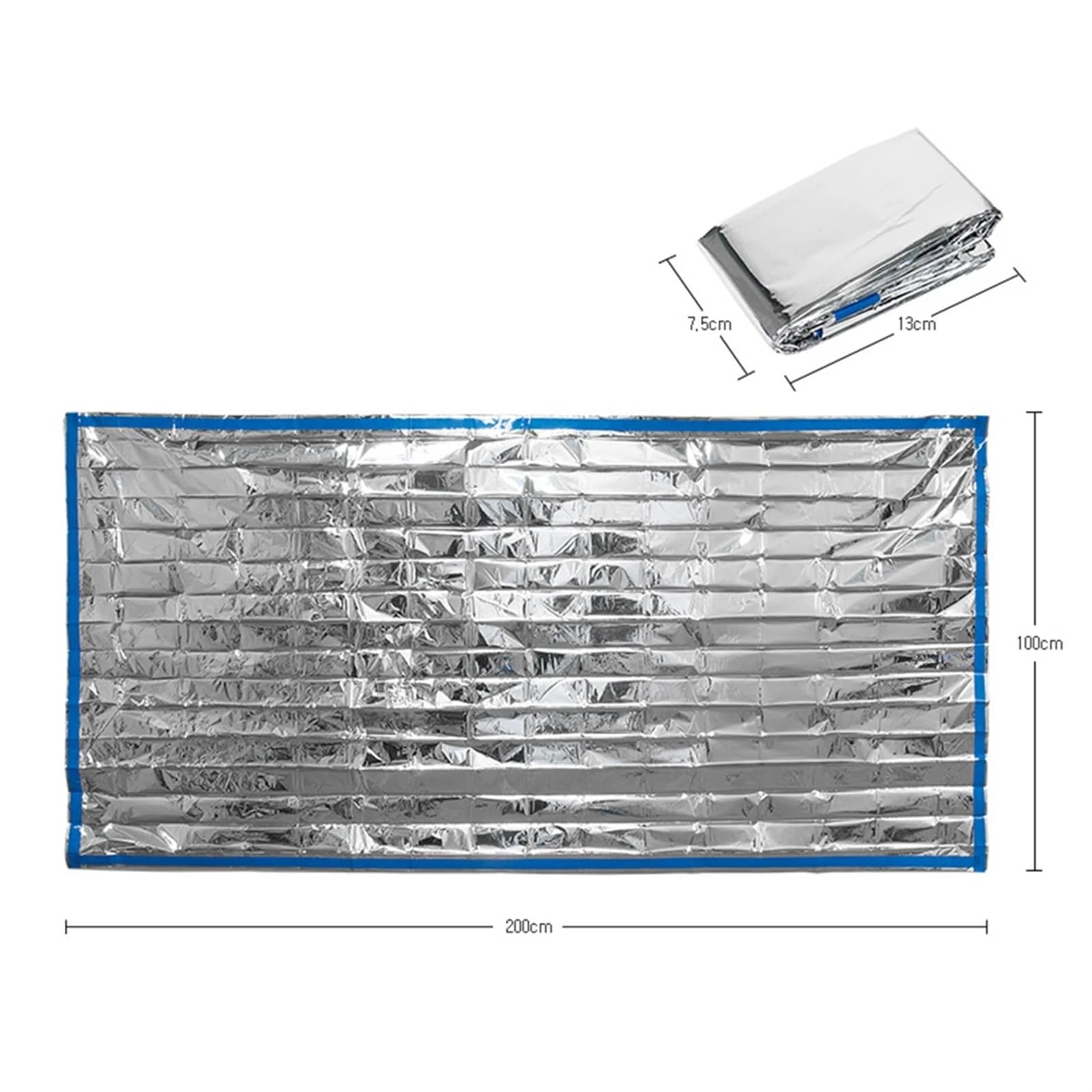 Kit de Primeros Auxilios de Rescate a Baja Temperatura for Exteriores, Manta Aislante, Saco de Dormir, Estera Salvavidas con película de poliéster for Mantener el Campamento(Blanket 30PCS)