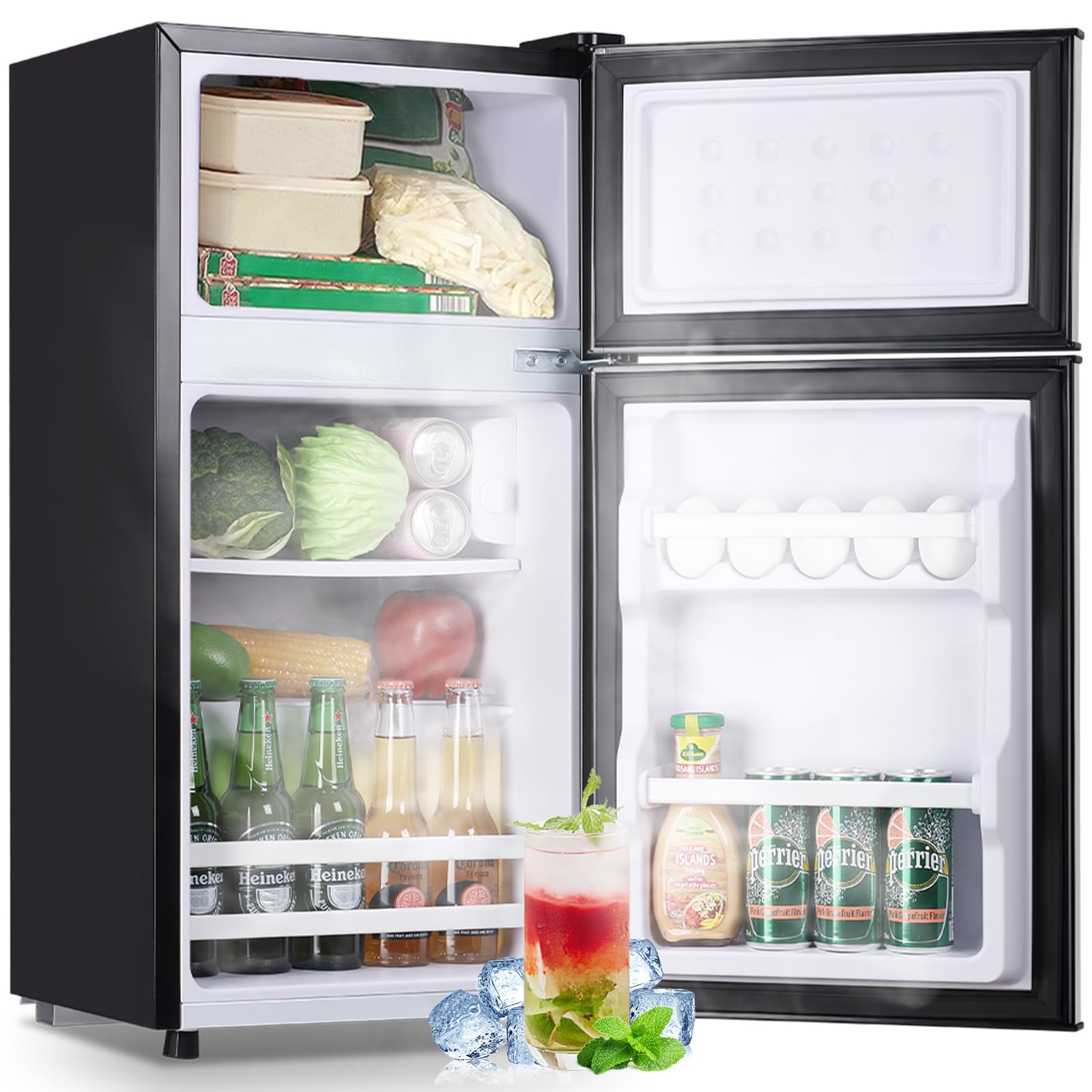 Demuller YX-BCD-43A-SILVER-FRIDGE-DR 2.4 cu ft Compact Freezer Silver