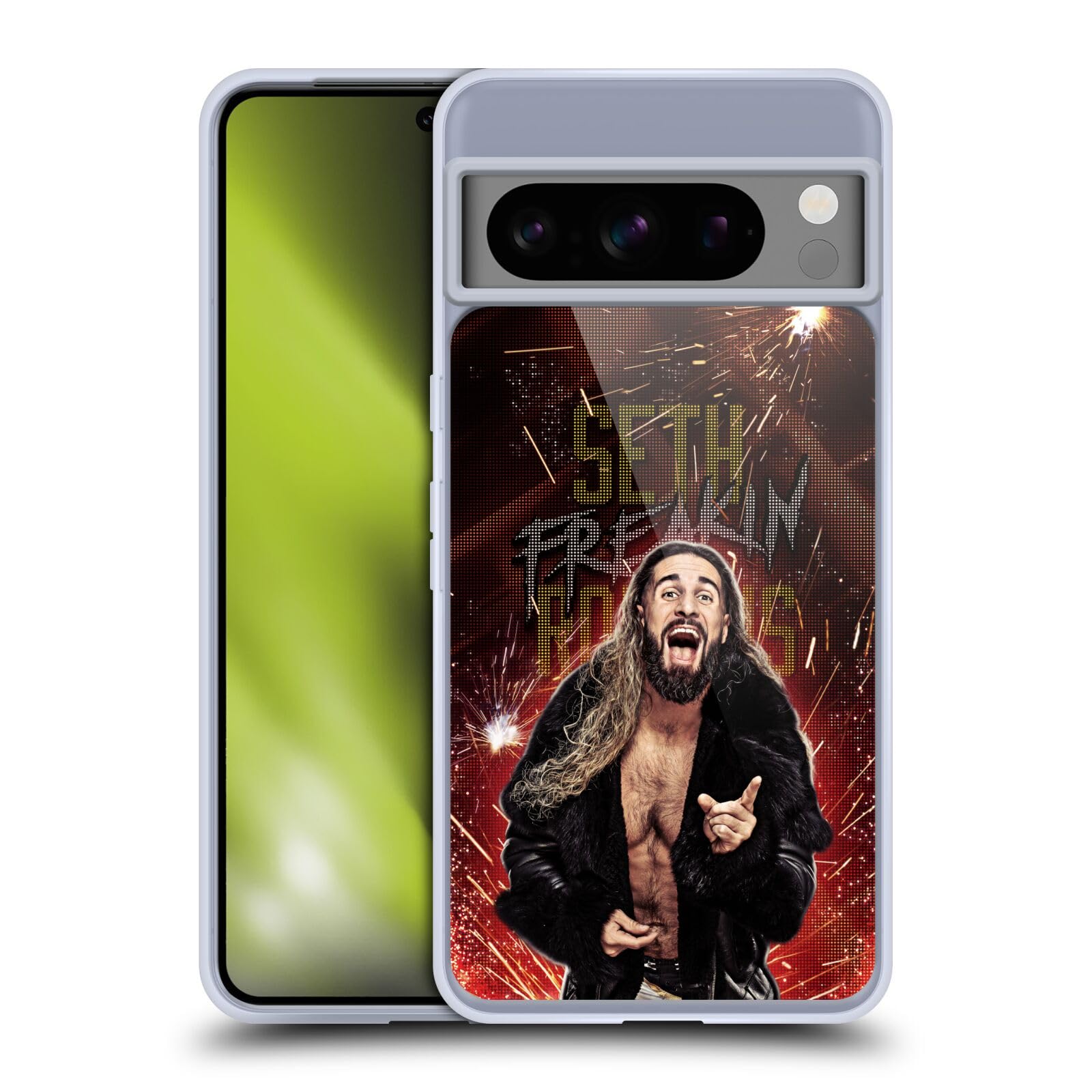 Head Case Designs Officially Licensed WWE LED Seth Rollins Soft Gel Case Compatible with Google Pixel 8 Pro