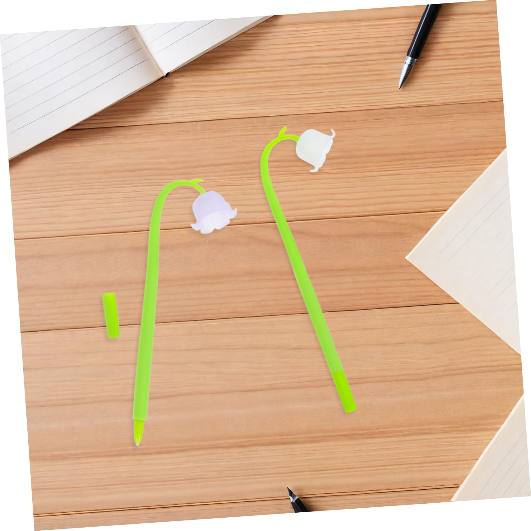 Ciieeo 10 Piezas Bolígrafo De Gel Con Diseño De Flor Adorable Para Estudiantes Paquete Color Negro Para Obsequio De Premio o Uso Escolar