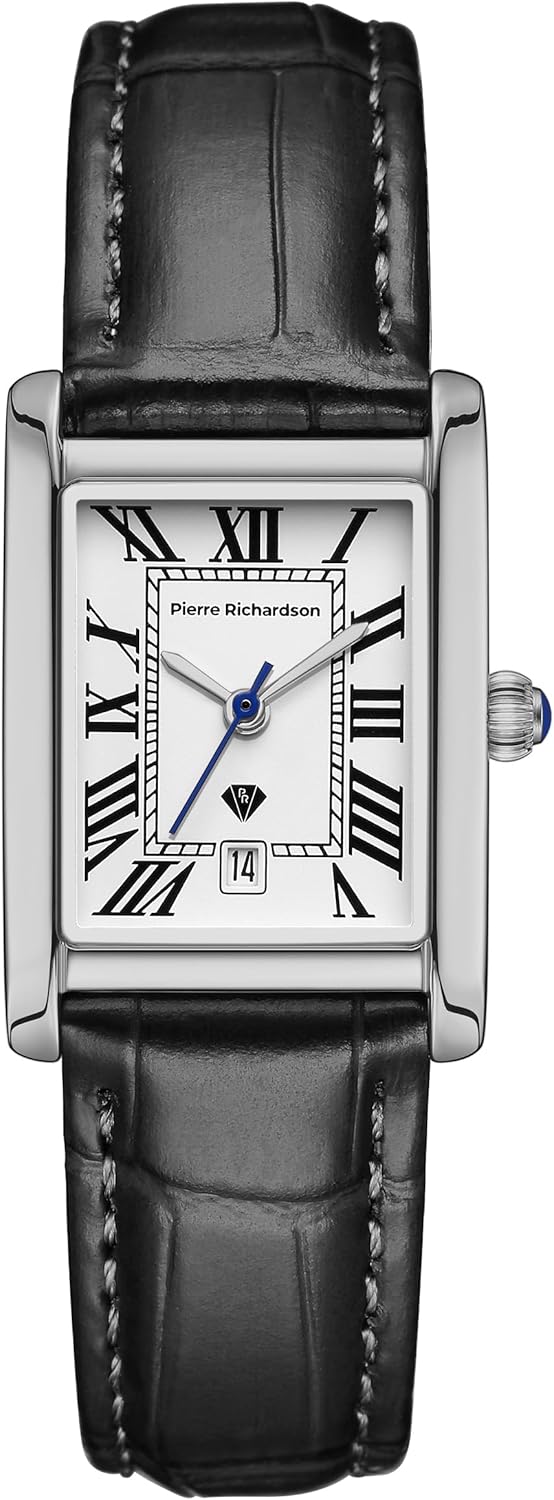 PIERRE RICHARDSON PR1092 Women's Watch - Leather Japanese Quartz Watch, 5ATM Water Resistant, Scratch-Resistant Sapphire Crtystal Glass, Reloj para Mujer