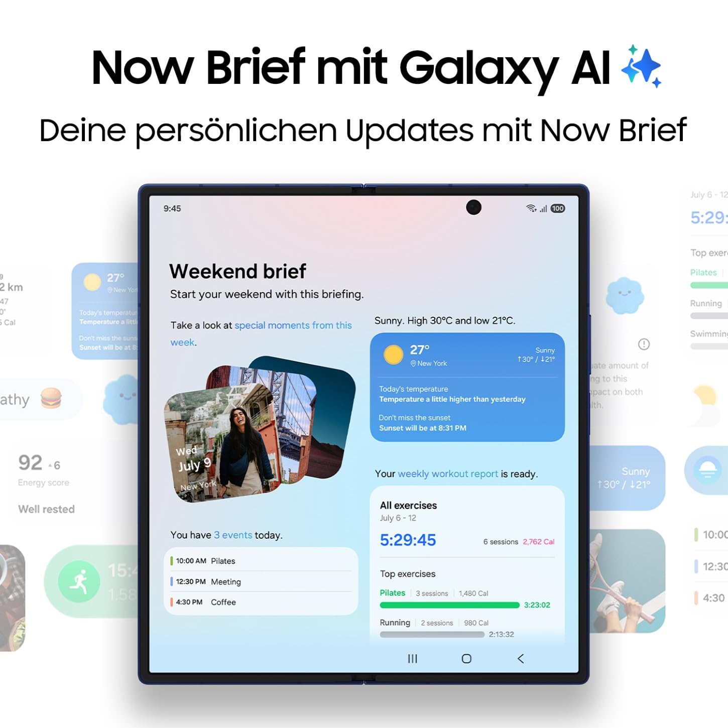 Samsung Galaxy Z Fold7 AI Smartphone mit Galaxy AI, KI-Handy mit Android, Faltbares Design, Großes Display für Multitasking, 200-MP-Kamera, 256 GB, 12 GB RAM, JetBlack, 3 Jahre Herstellergarantie