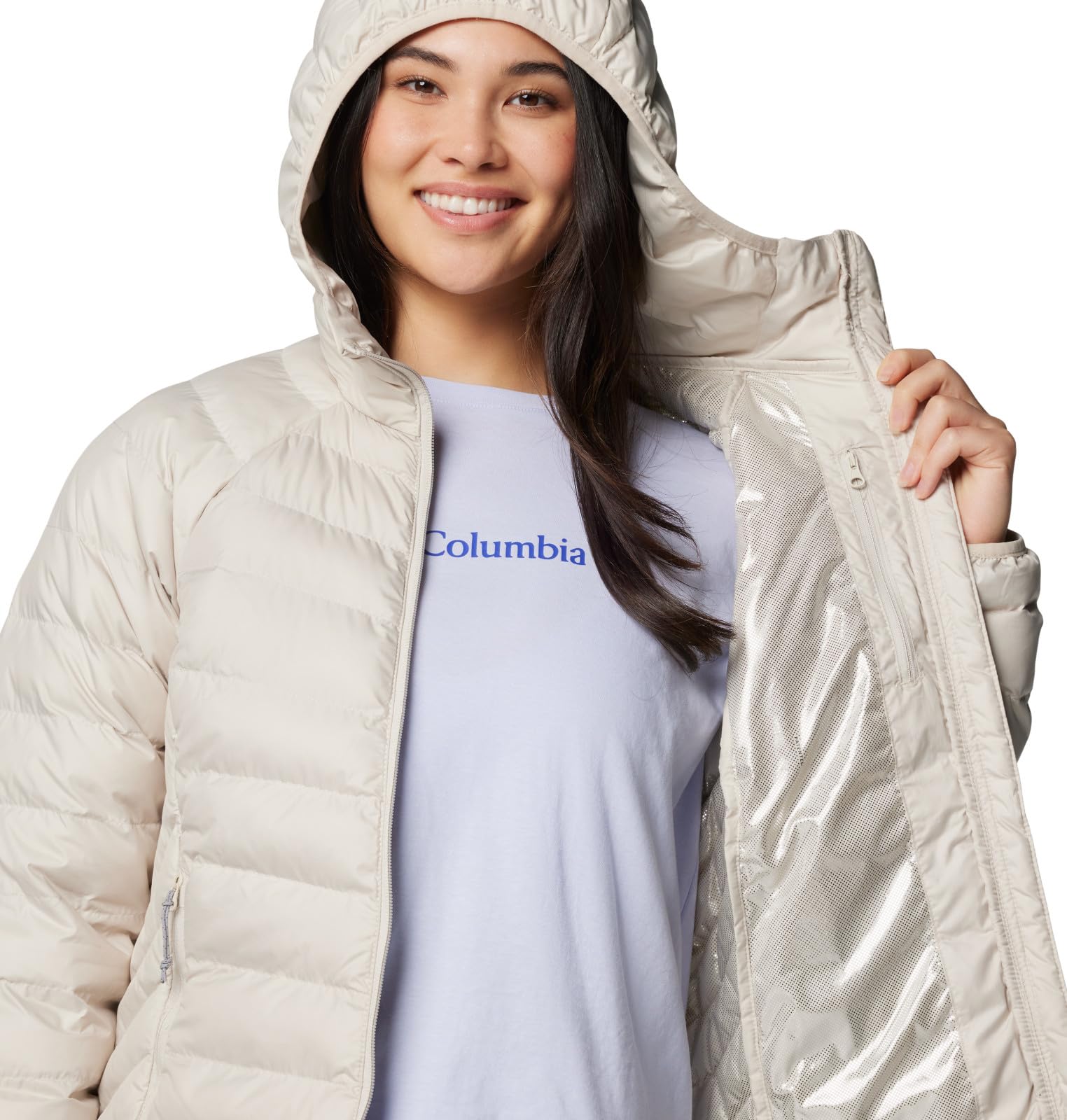 Columbia Powder Lite II damska kurtka z kapturem, kurtka puchowa