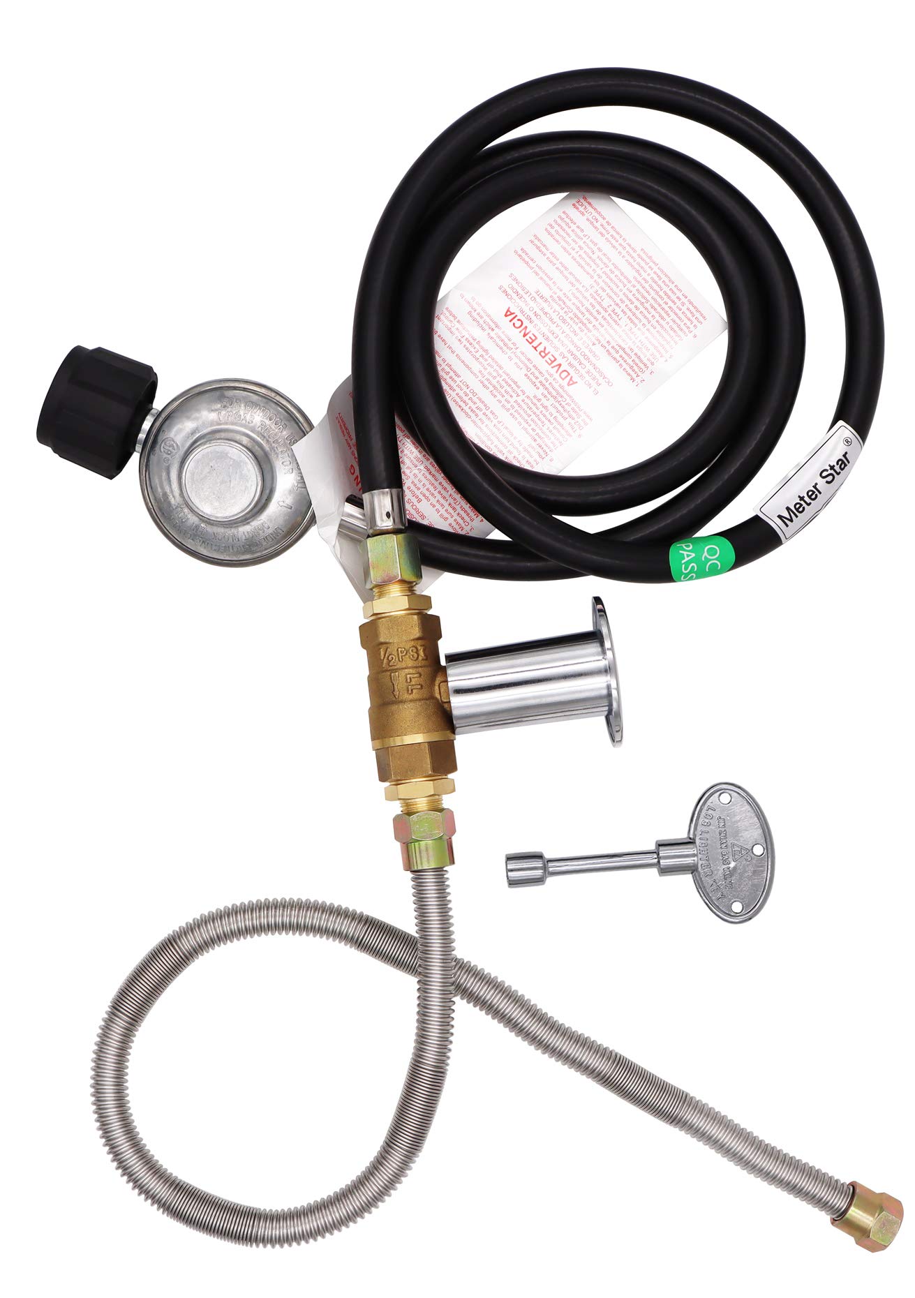 Raccord Gaz 90° Filetage Gauche 6.35mm - Laiton - Pour Bouteille Gaz, Régulateur Et Tuyau