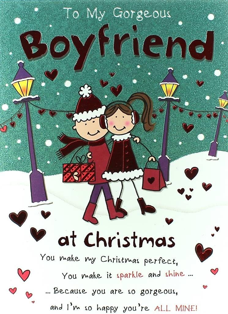 Whimsical Christmas Card Boyfriend - 10 x 7 inches - Piccadilly Greetings