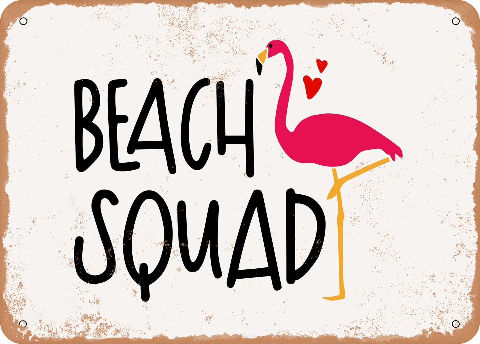 Miaomansenstore Metal Sign - Beach Squad - 2 - Vintage Look Sign Home Decor