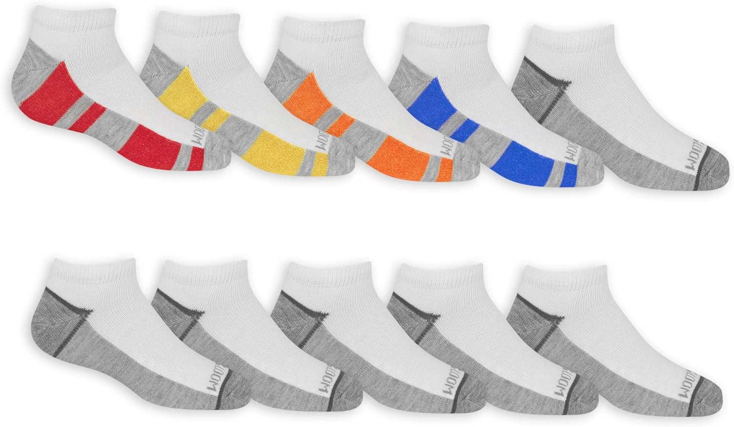Fruit of the Loom Boys' Ultimate Sports Comfort No Show Socks (10 Pack)