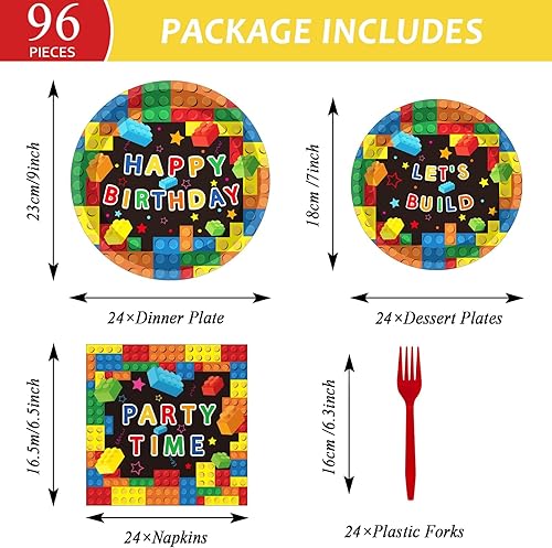 Miniatura 179 de gisgfim 96 piezas de suministros de fiesta de cumpleaños de pollo, platos de papel, servilletas de fiesta temática de pollo, decoraciones