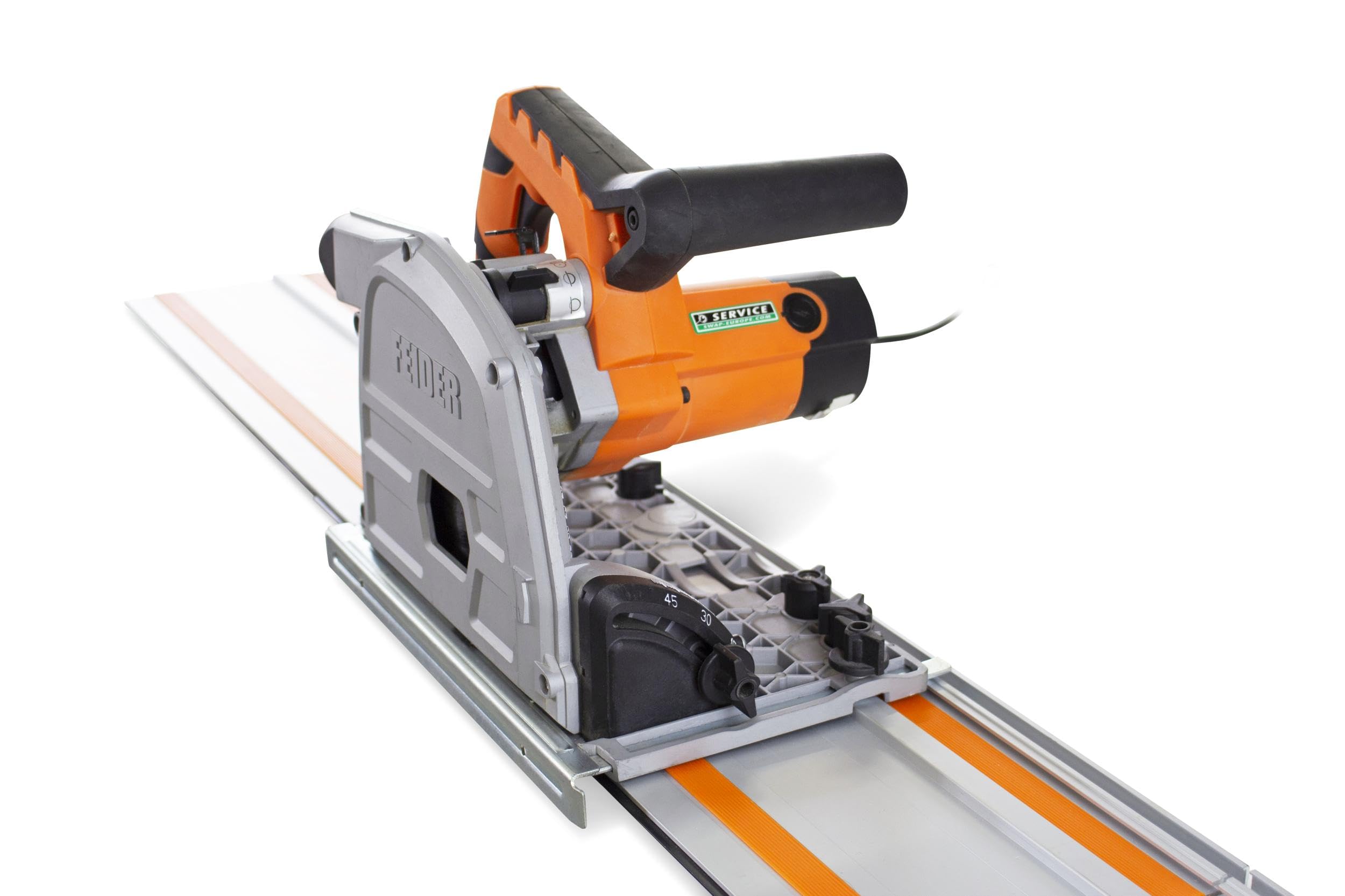 Feider - Scie Plongeante/Circulaire/sur Rail 3-en-1, 1400W, 165mm - Lames 48 Dents TCT - Outillage Électroportatif - Livrée avec 1 Guide Latéral, 2 Serre-Joints et 3 Rails de Guidage 50cm - FS1612-1
