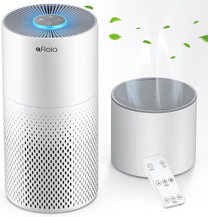 Afloia Air Purifier and Humidifier Combo for Home, 22dB 7 Color Night